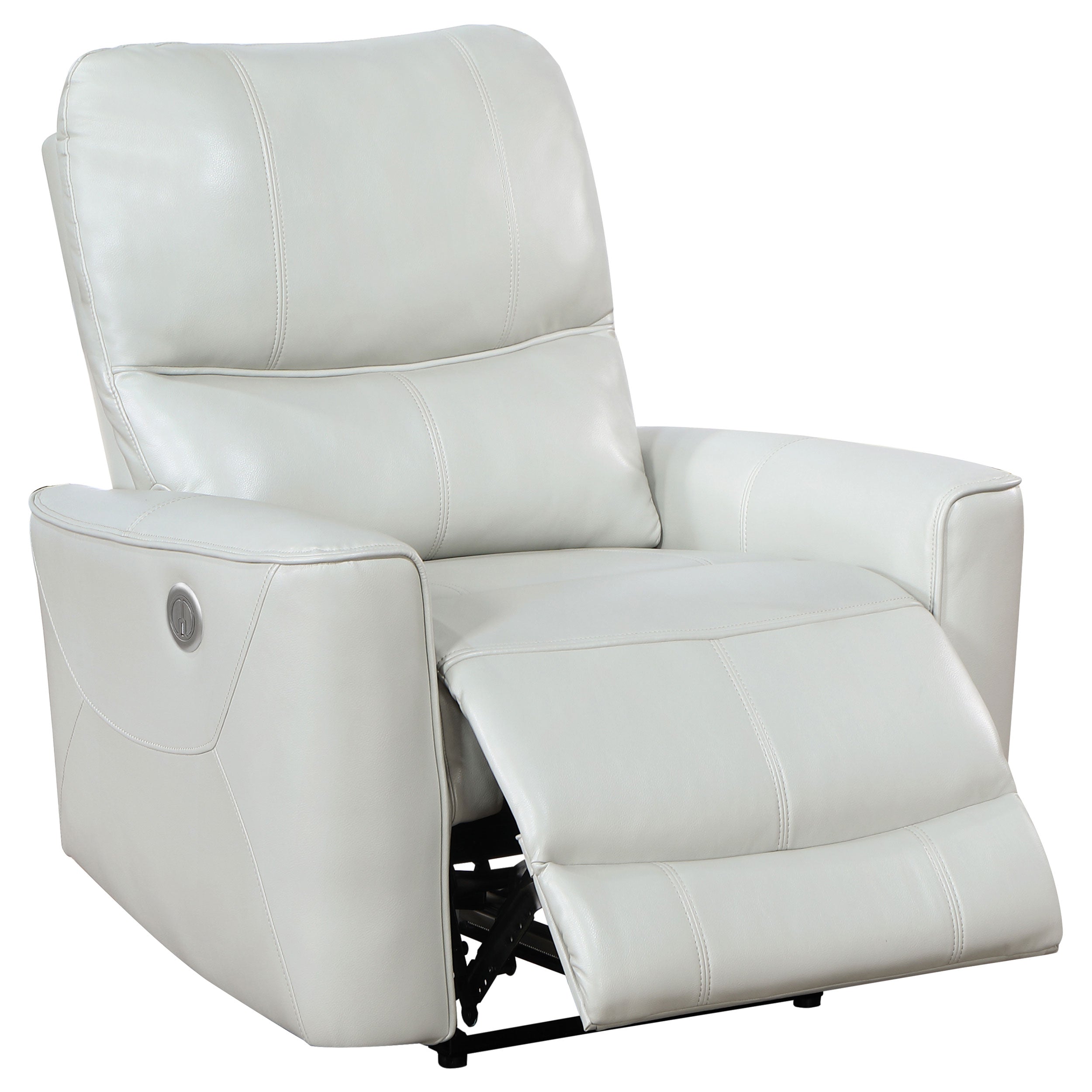 Greenfield Upholstered Power Recliner Chair Dove Grey — view 3