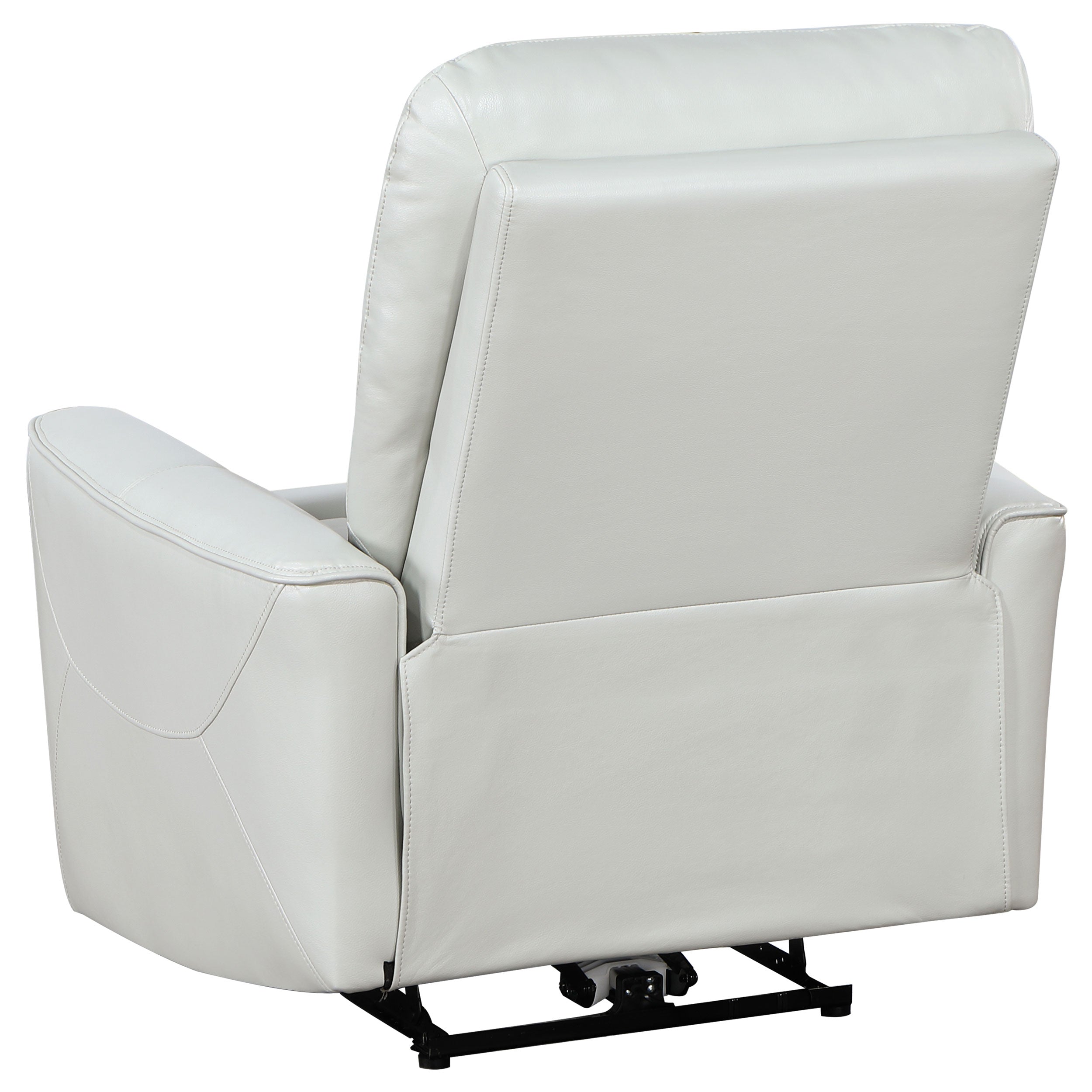 Greenfield Upholstered Power Recliner Chair Dove Grey — view 5