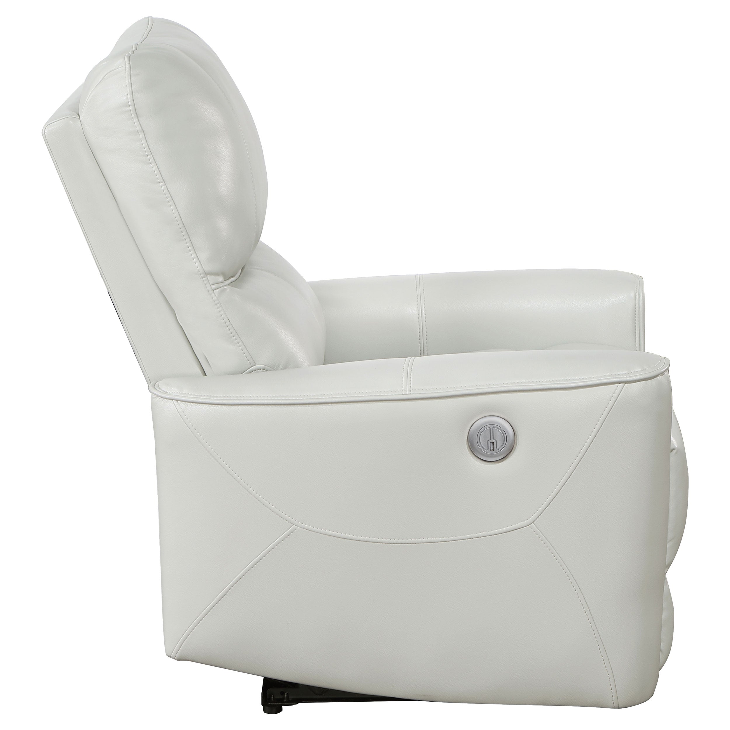 Greenfield Upholstered Power Recliner Chair Dove Grey — view 6