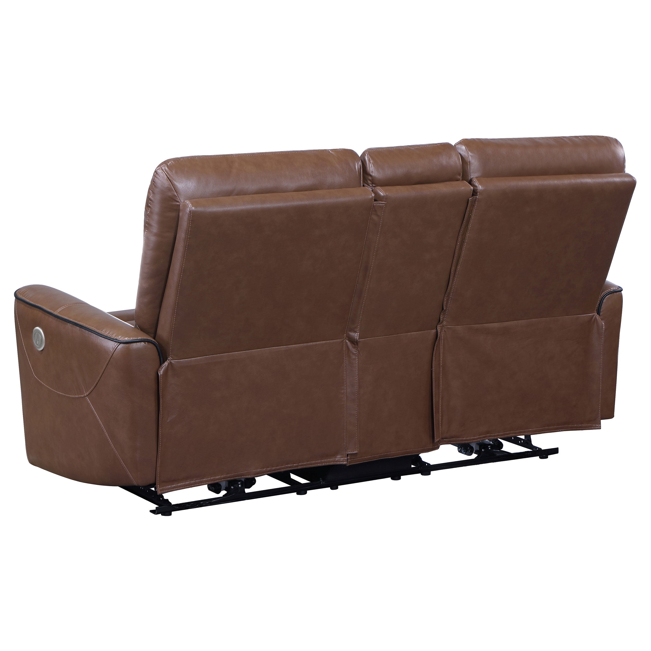 Greenfield 2-piece Power Reclining Sofa Set Saddle Brown — view 10