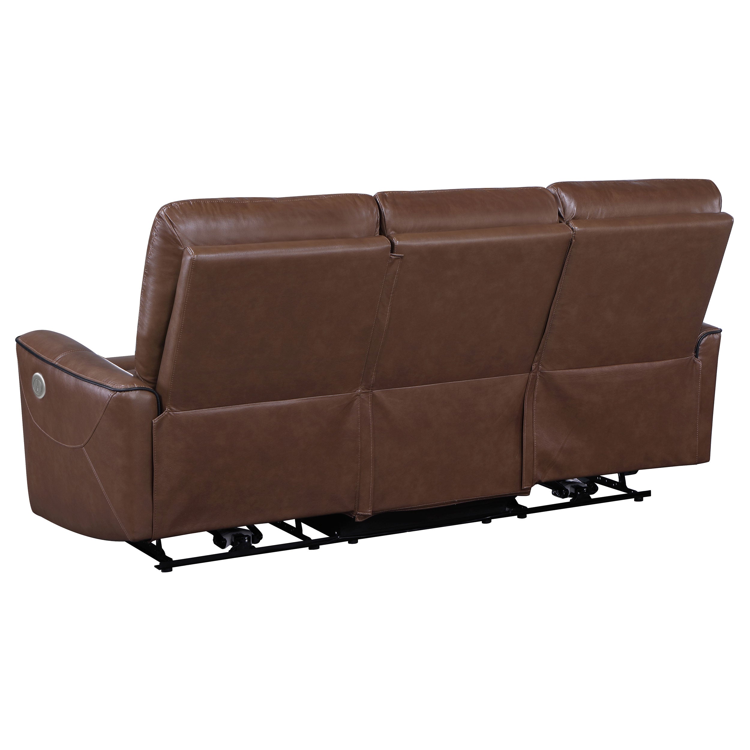 Greenfield 3-piece Power Reclining Sofa Set Saddle Brown — view 5