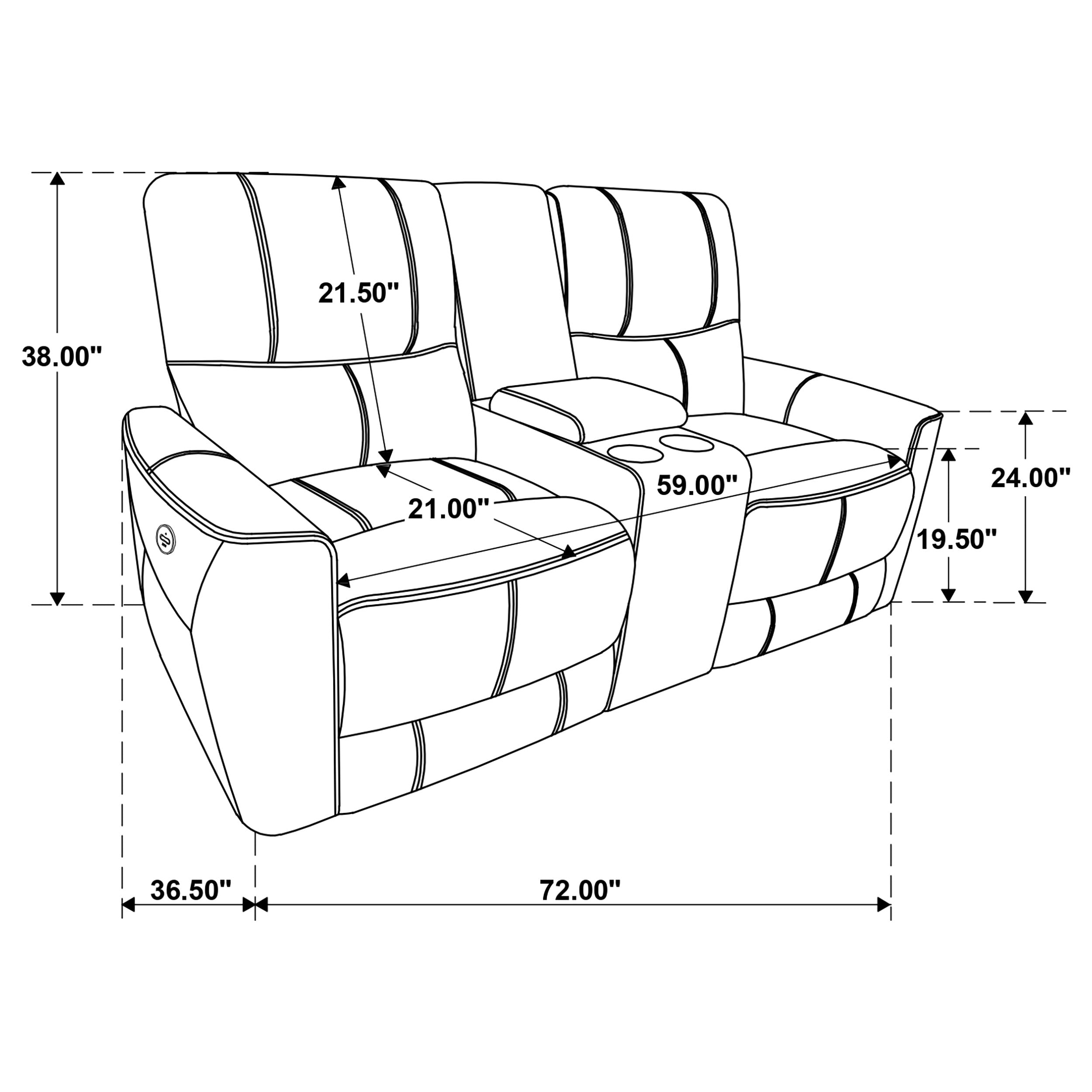 Greenfield Upholstered Power Reclining Loveseat Saddle Brown — view 12
