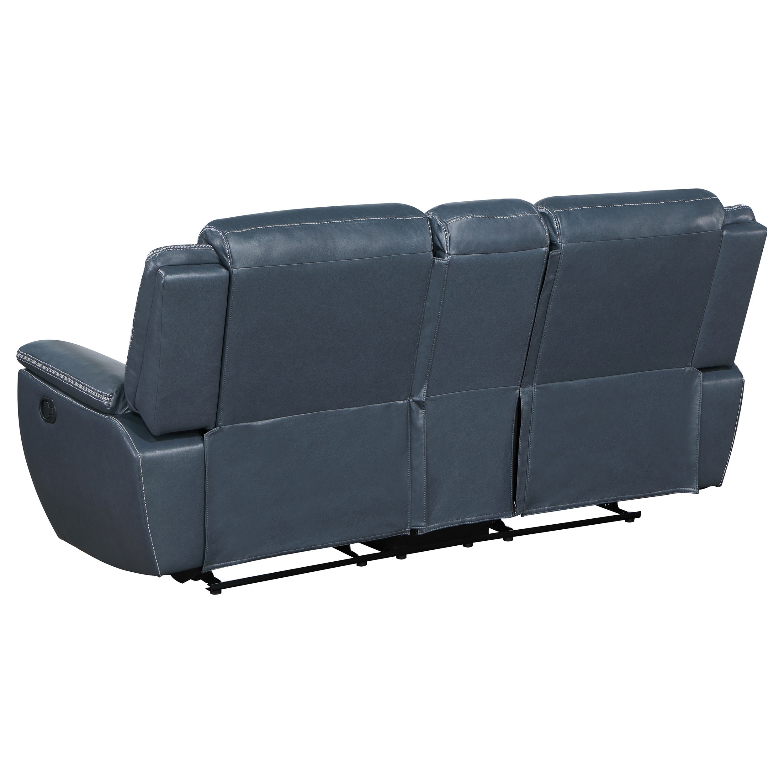 Sloane Upholstered Padded Arm Reclining Loveseat Blue — view 5