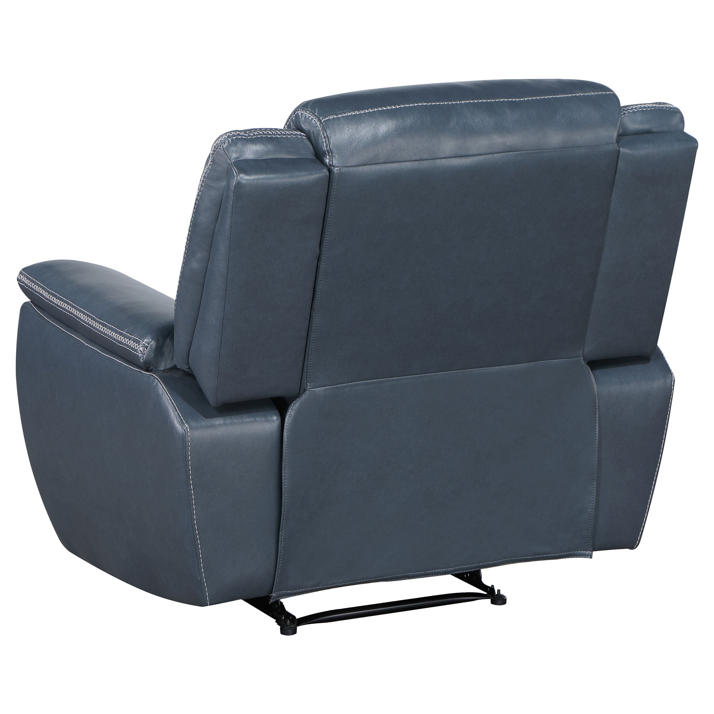 Sloane Upholstered Padded Arm Recliner Chair Blue — view 5