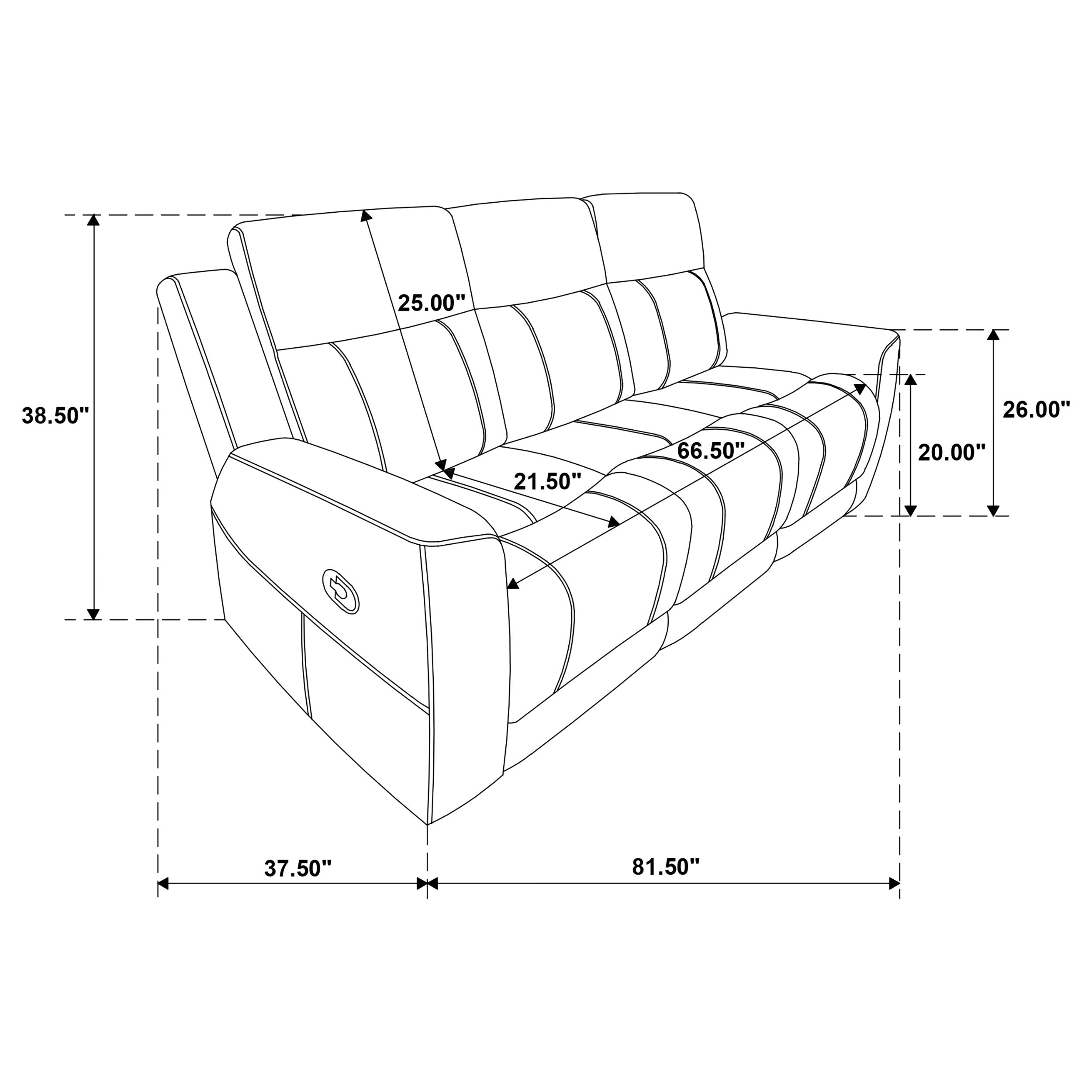 Brentwood 2-piece Upholstered Reclining Sofa Set Taupe — view 14
