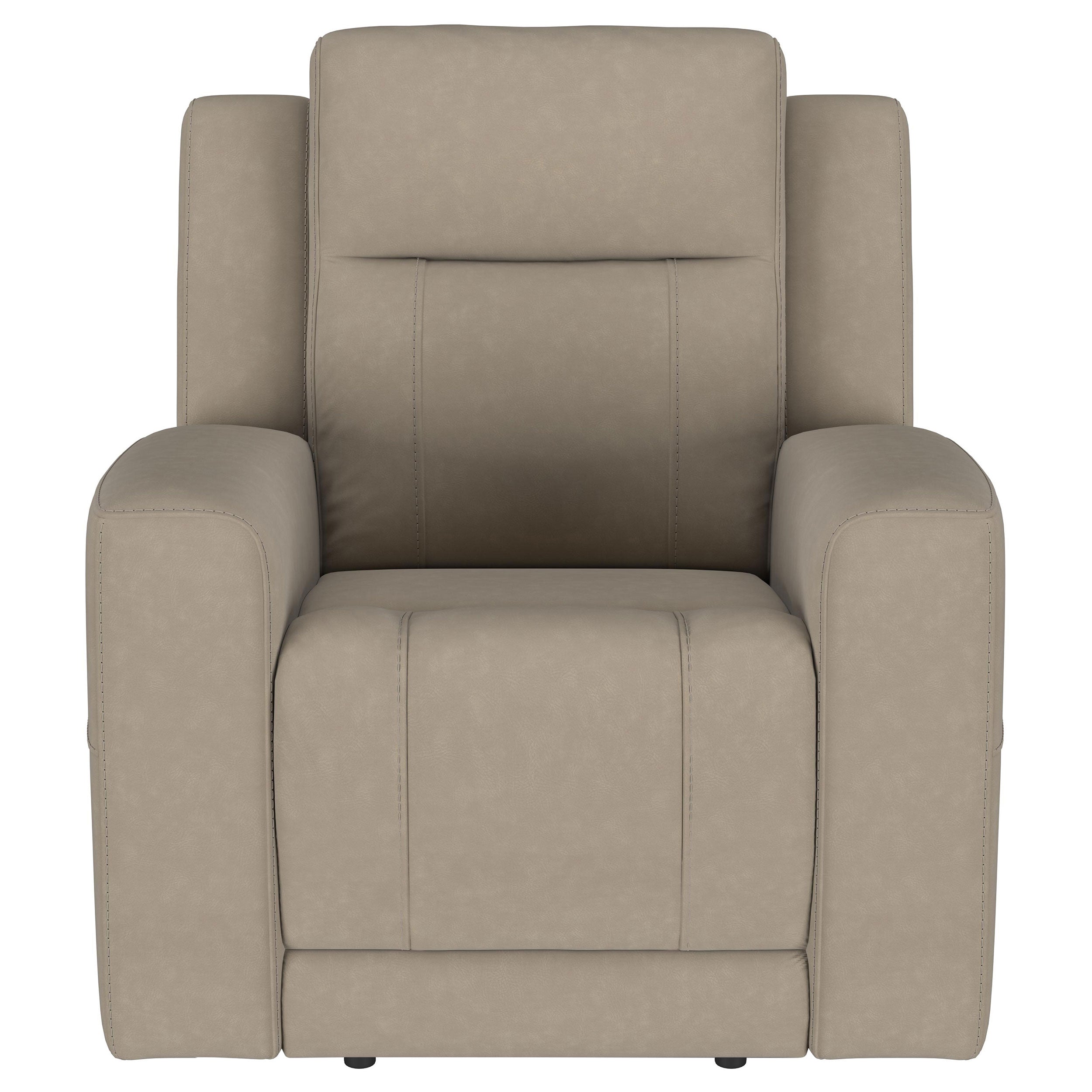 Brentwood Upholstered Recliner Chair Taupe — view 4