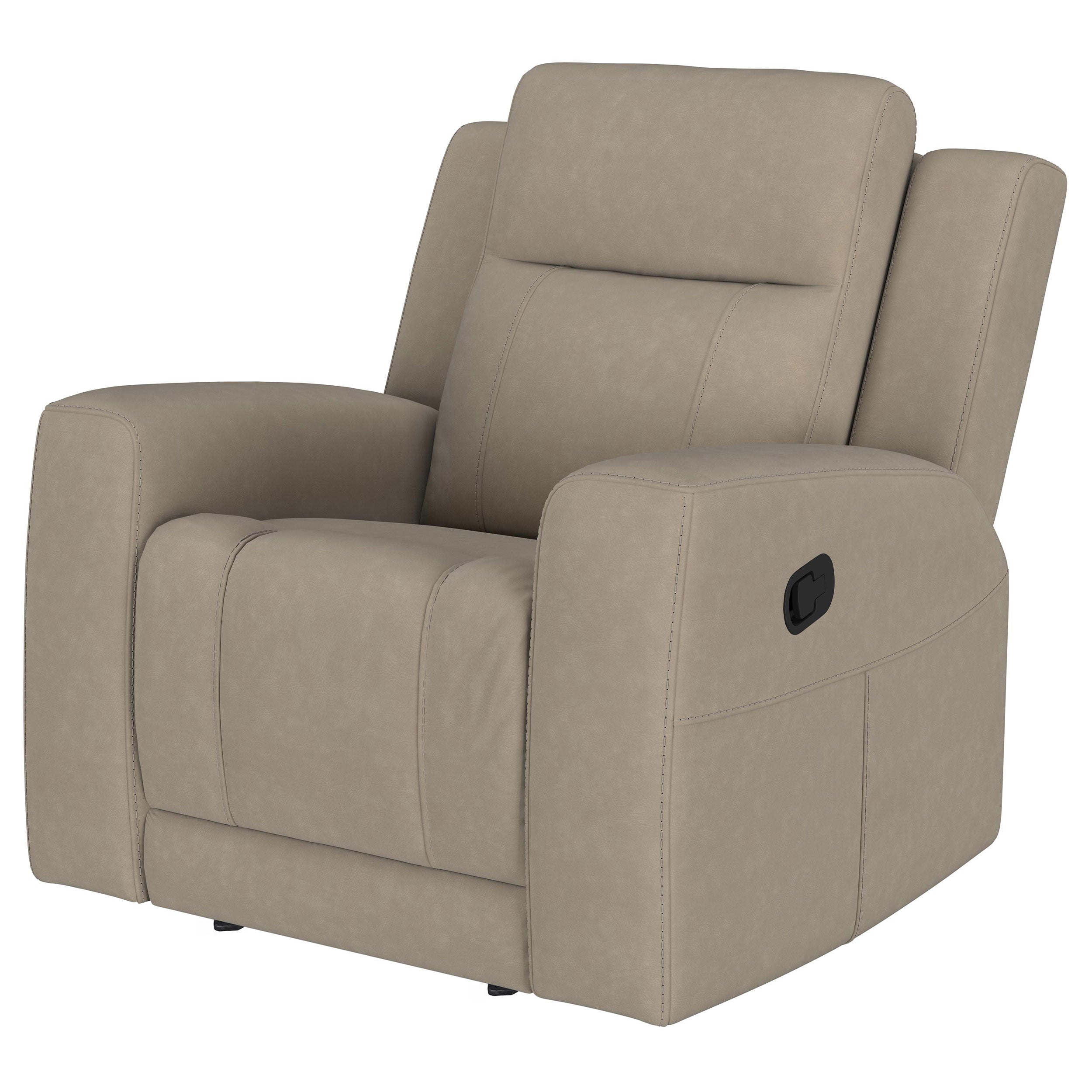 Brentwood Upholstered Recliner Chair Taupe — view 5