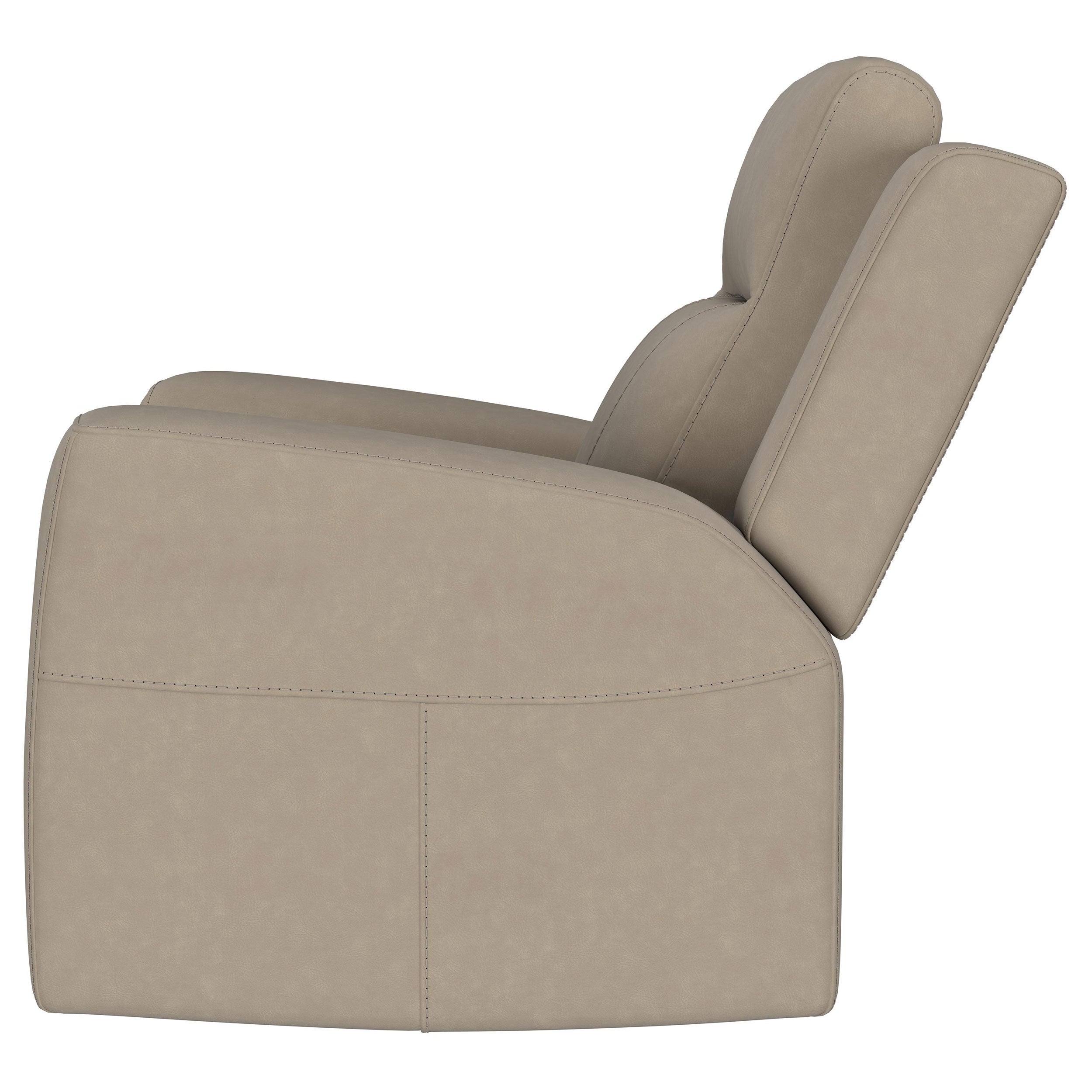 Brentwood Upholstered Recliner Chair Taupe — view 6