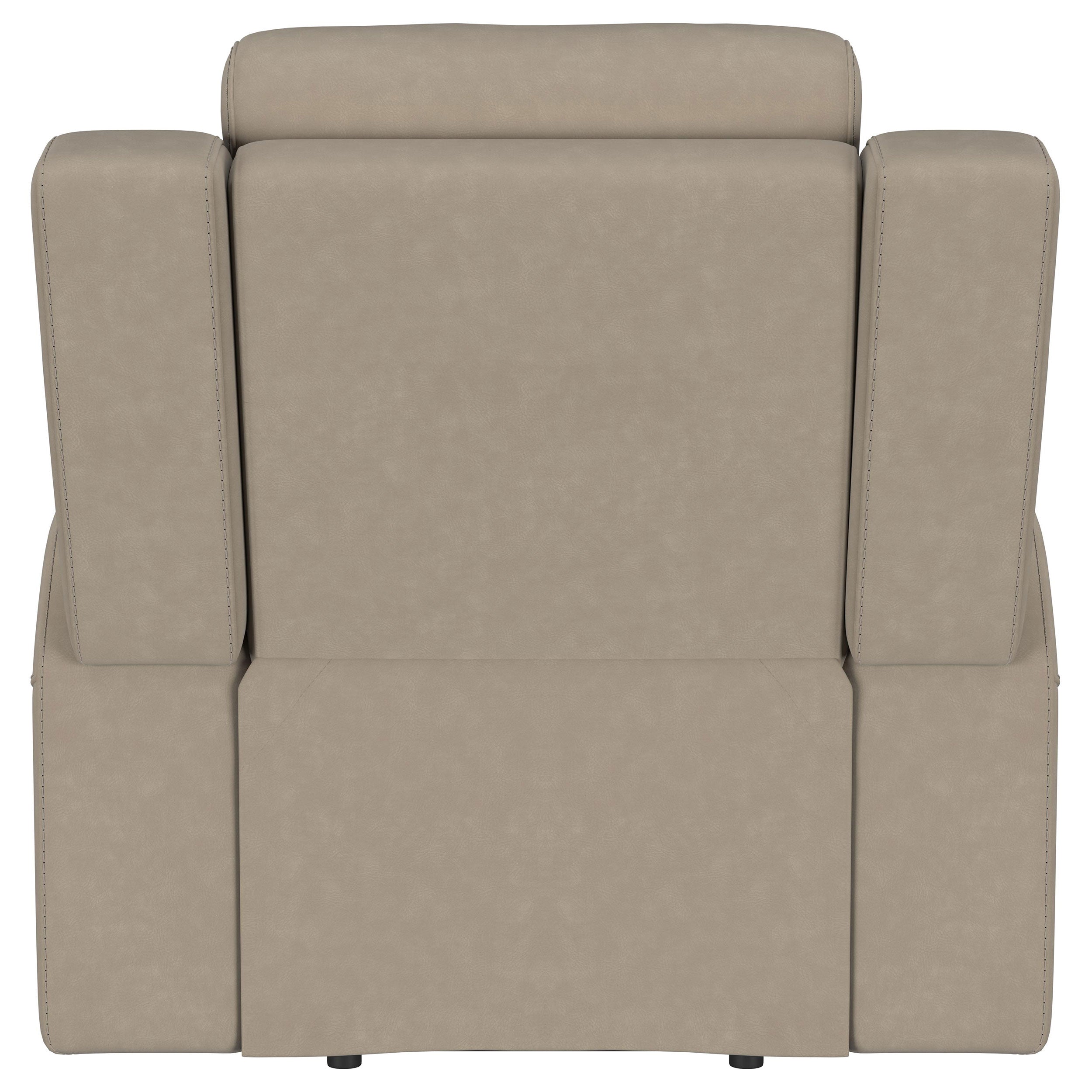 Brentwood Upholstered Recliner Chair Taupe — view 8
