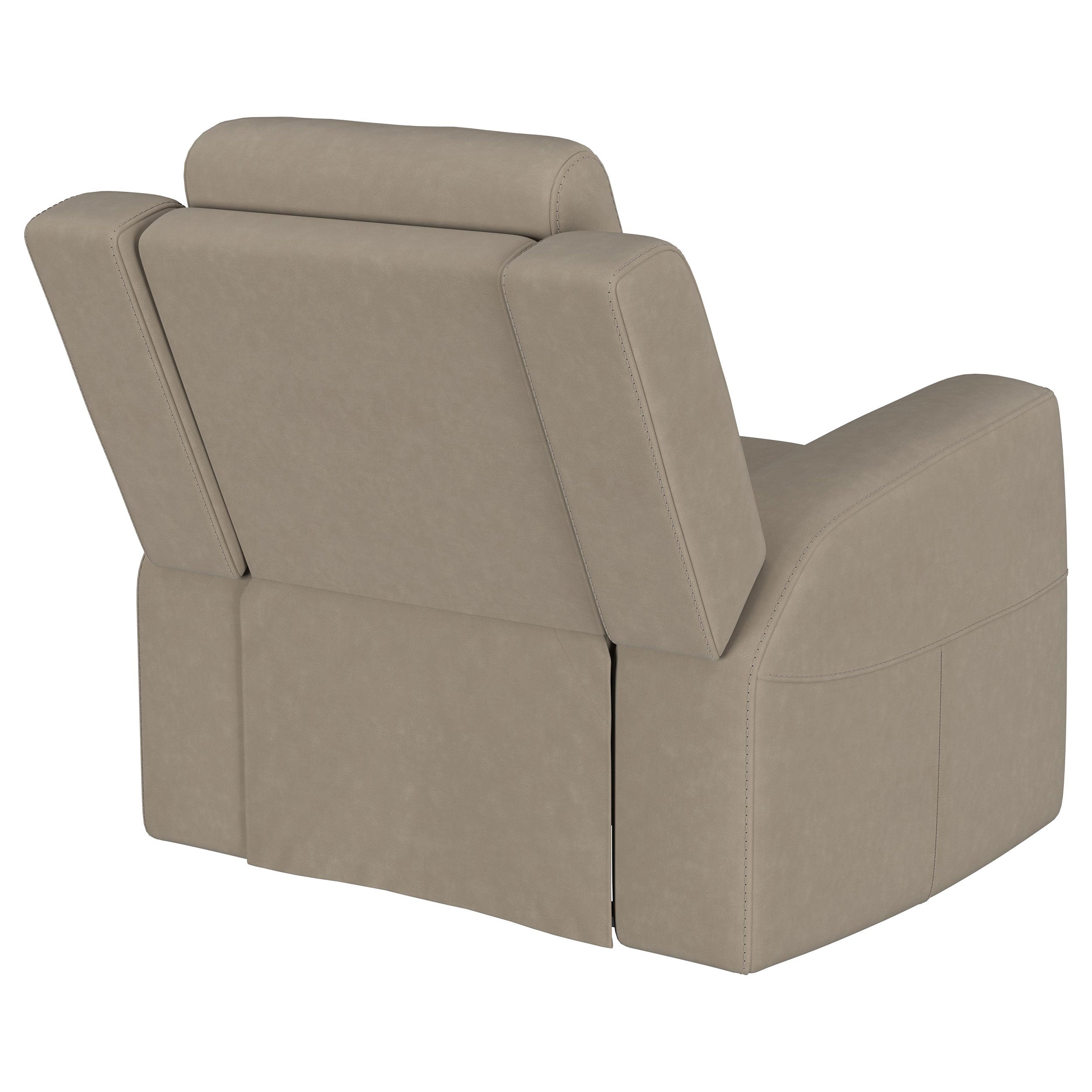 Brentwood Upholstered Recliner Chair Taupe — view 9