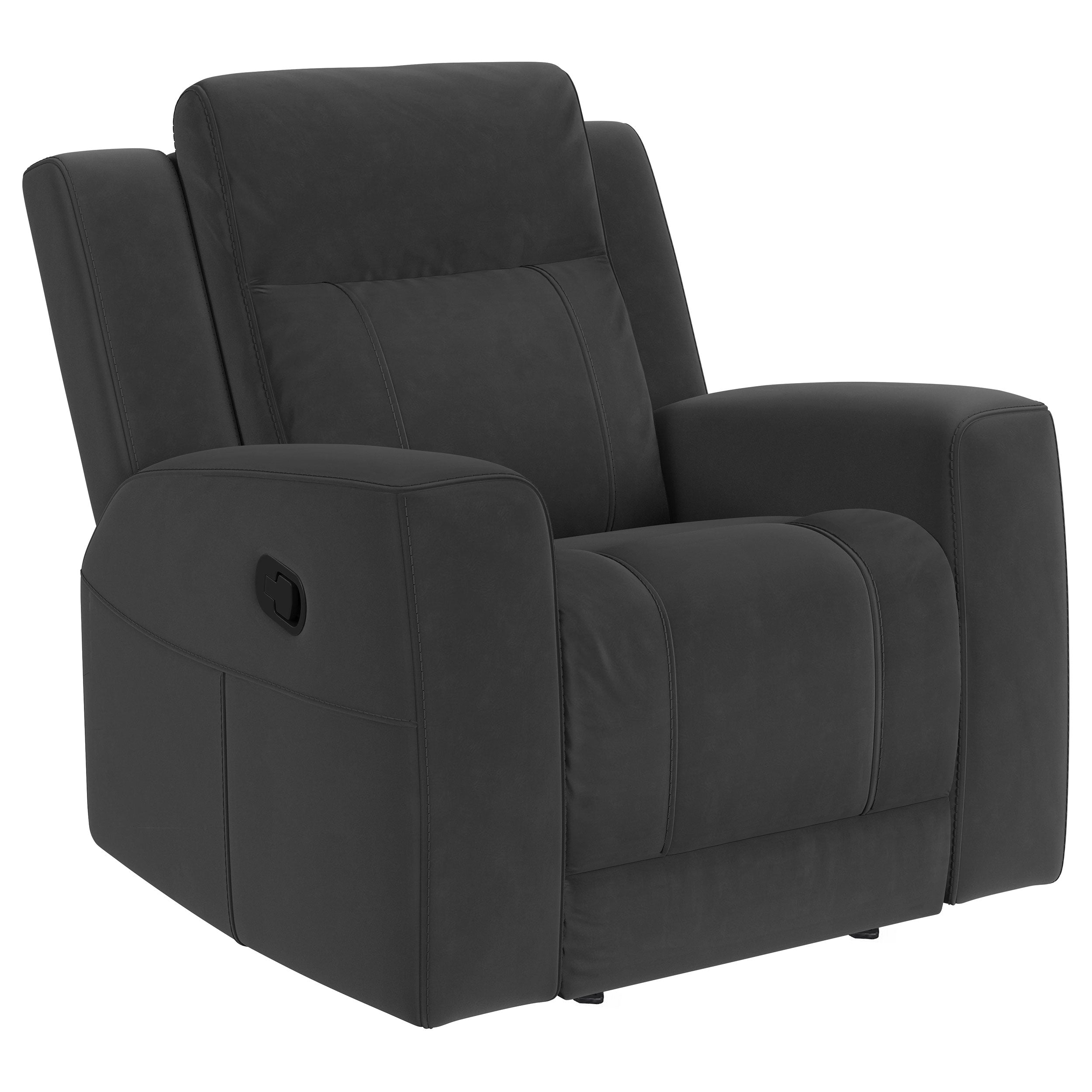Brentwood 3-piece Upholstered Reclining Sofa Set Charcoal — view 11