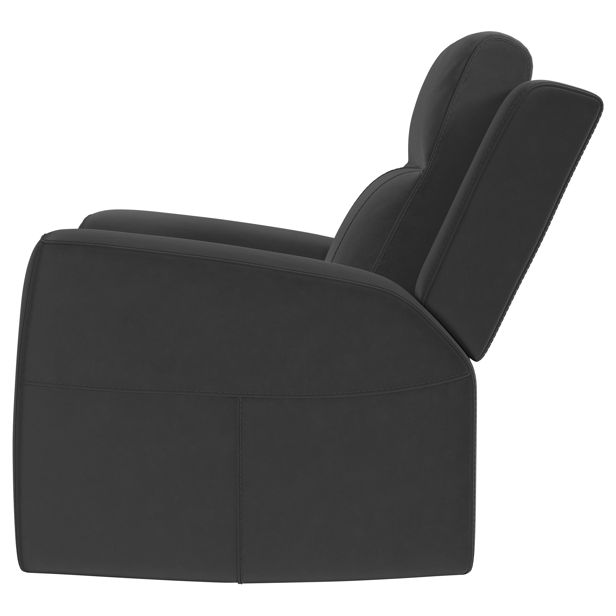 Brentwood Upholstered Recliner Chair Dark Charcoal — view 5