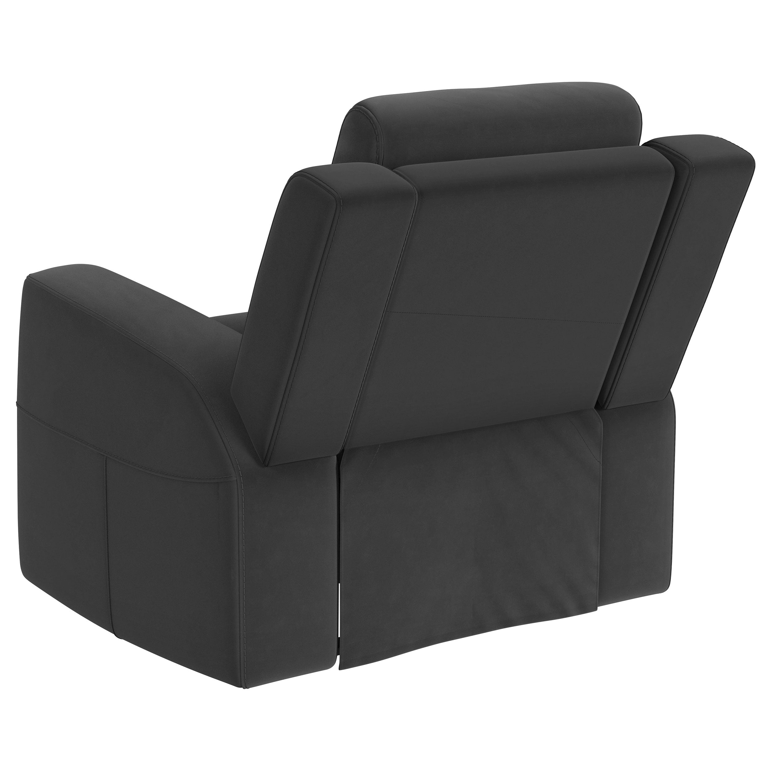 Brentwood Upholstered Recliner Chair Dark Charcoal — view 6