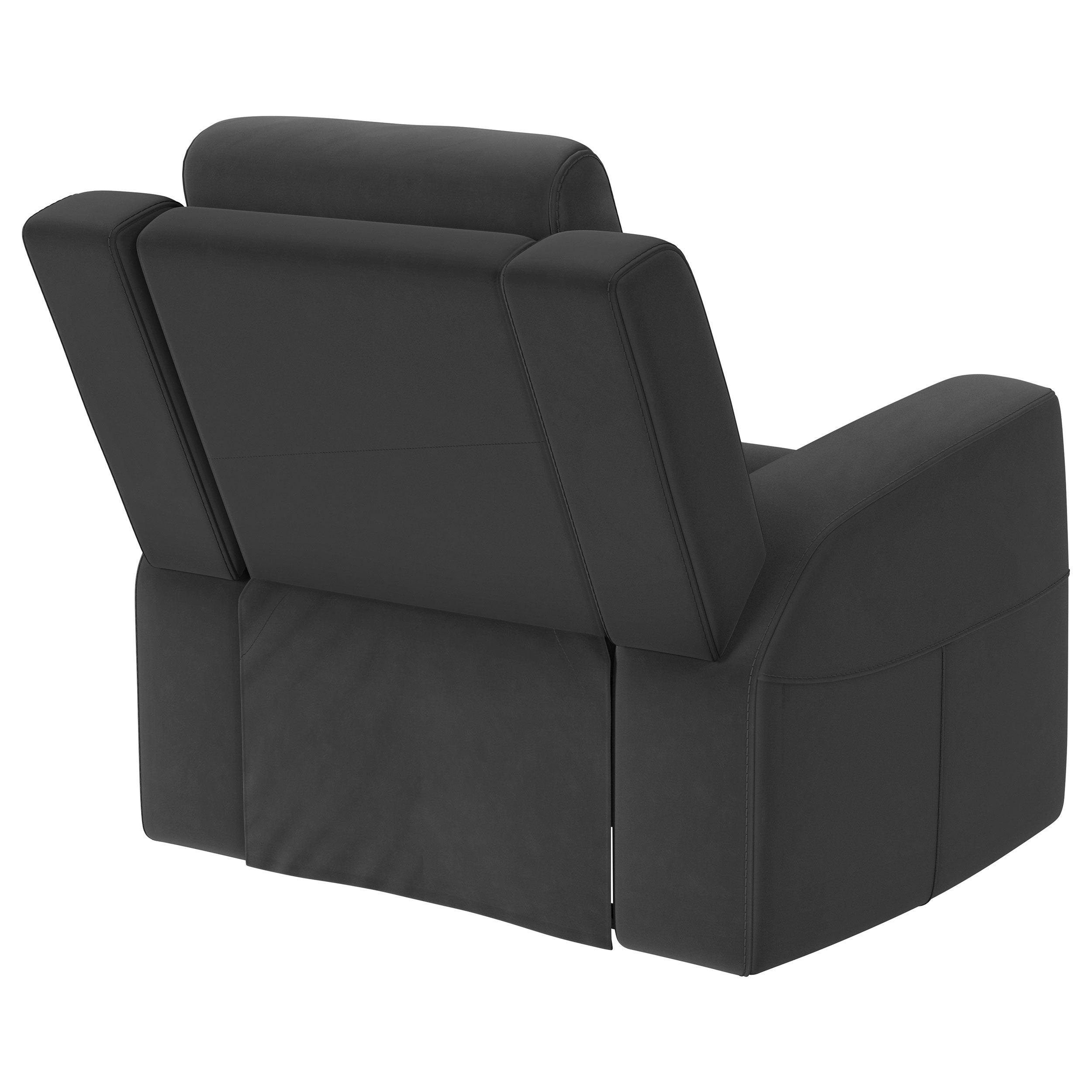 Brentwood Upholstered Recliner Chair Dark Charcoal — view 7