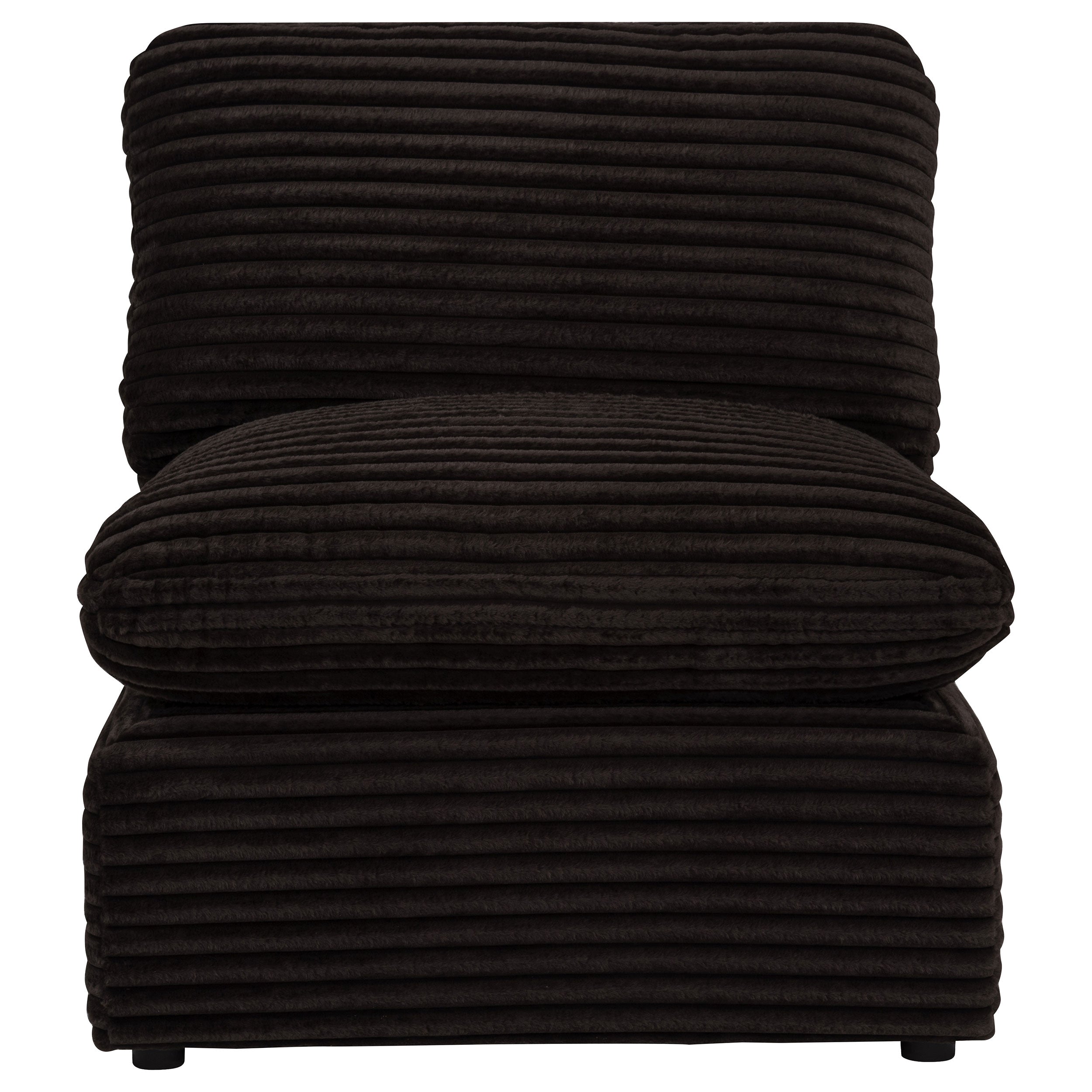 Collins Modular Armless Chair Chocolate Brown — view 3