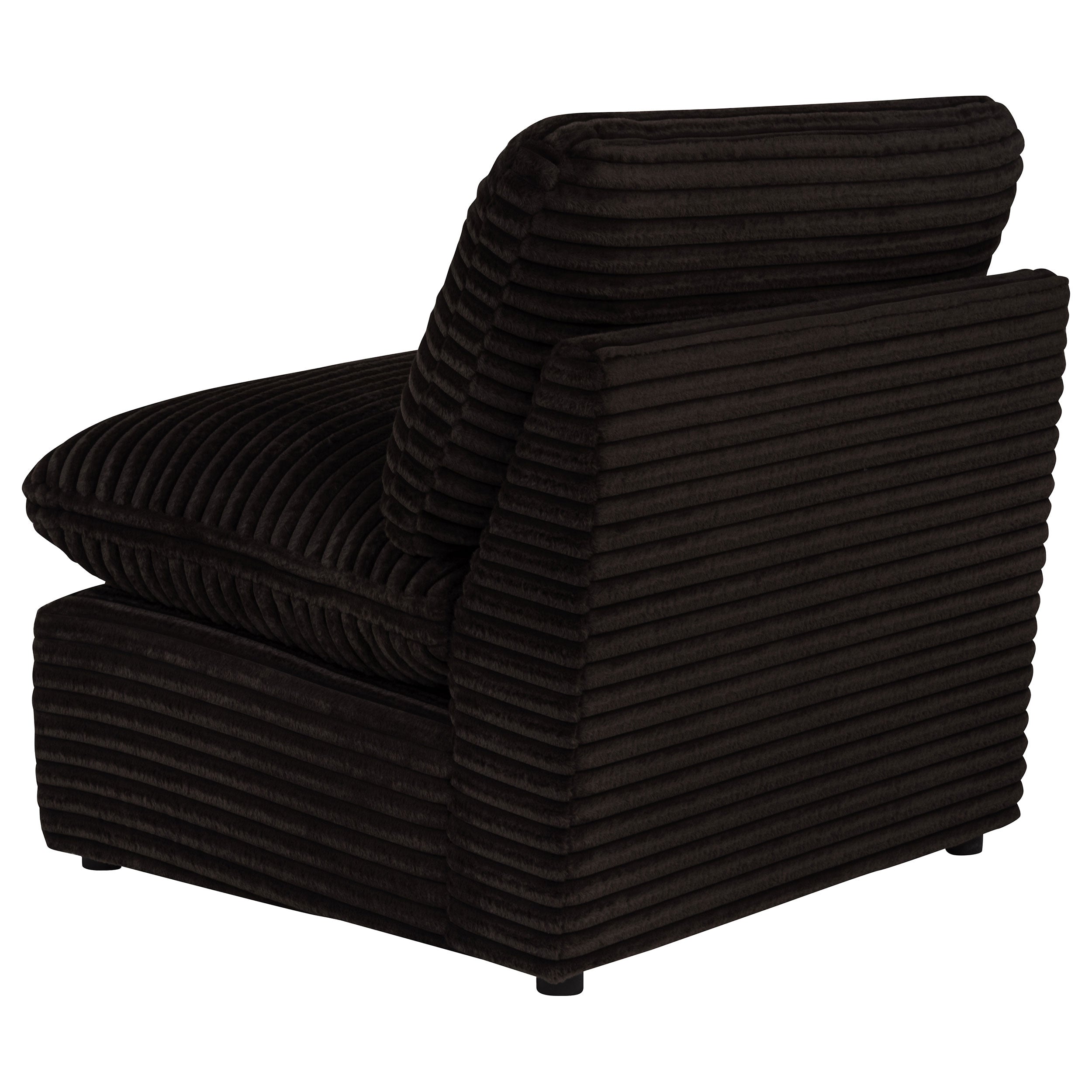 Collins Modular Armless Chair Chocolate Brown — view 6