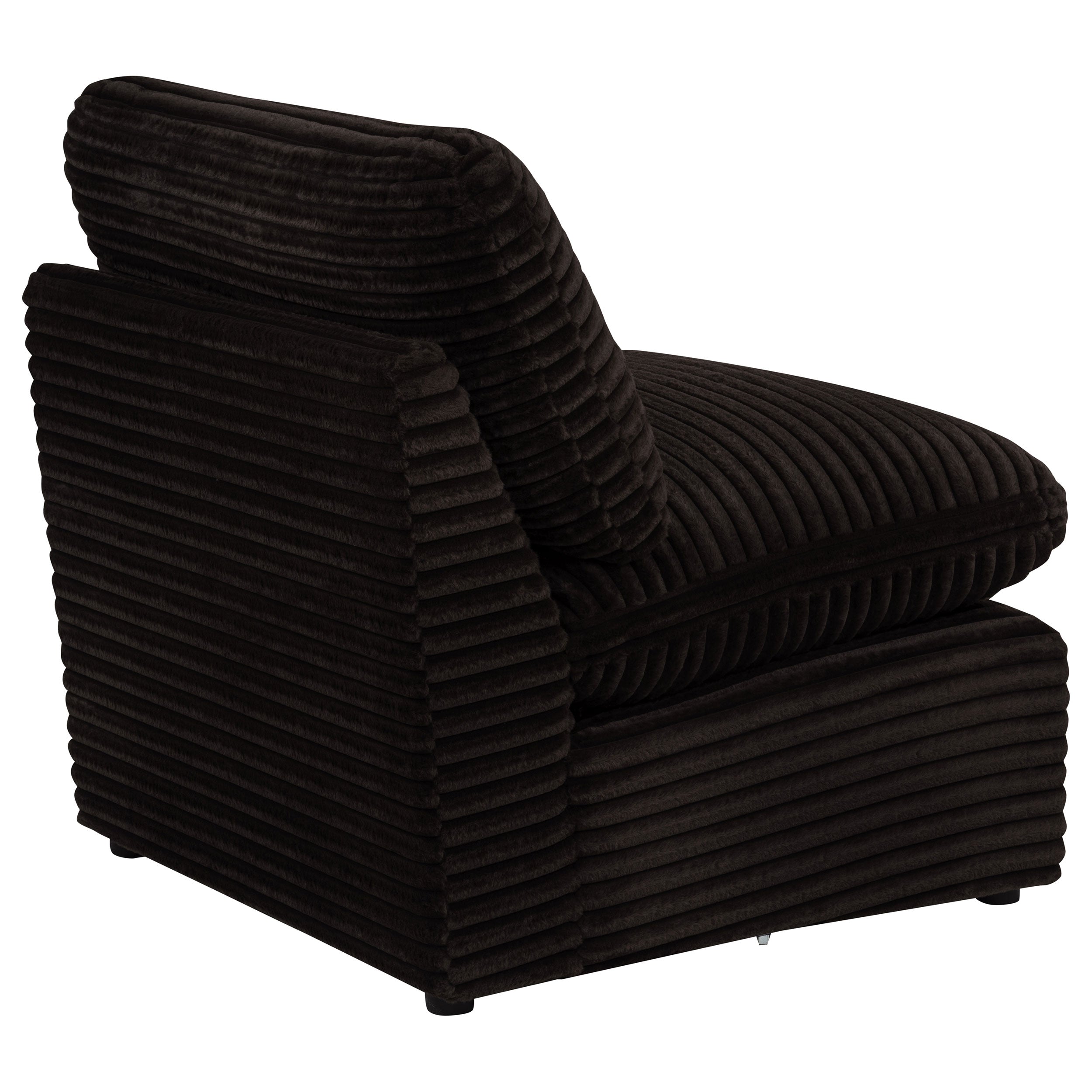 Collins Modular Armless Chair Chocolate Brown — view 7