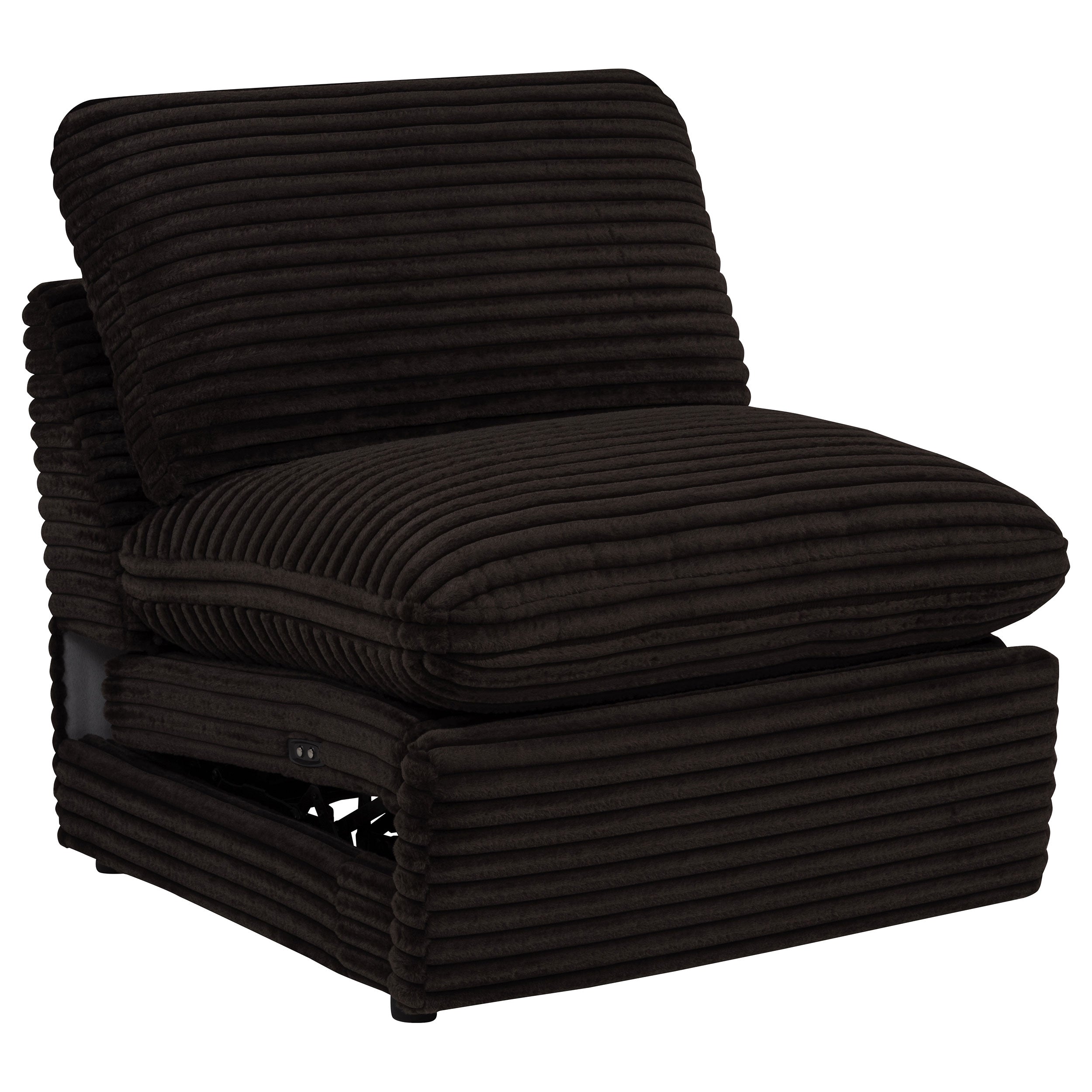 Collins Modular Power Armless Recliner Chocolate Brown — view 1