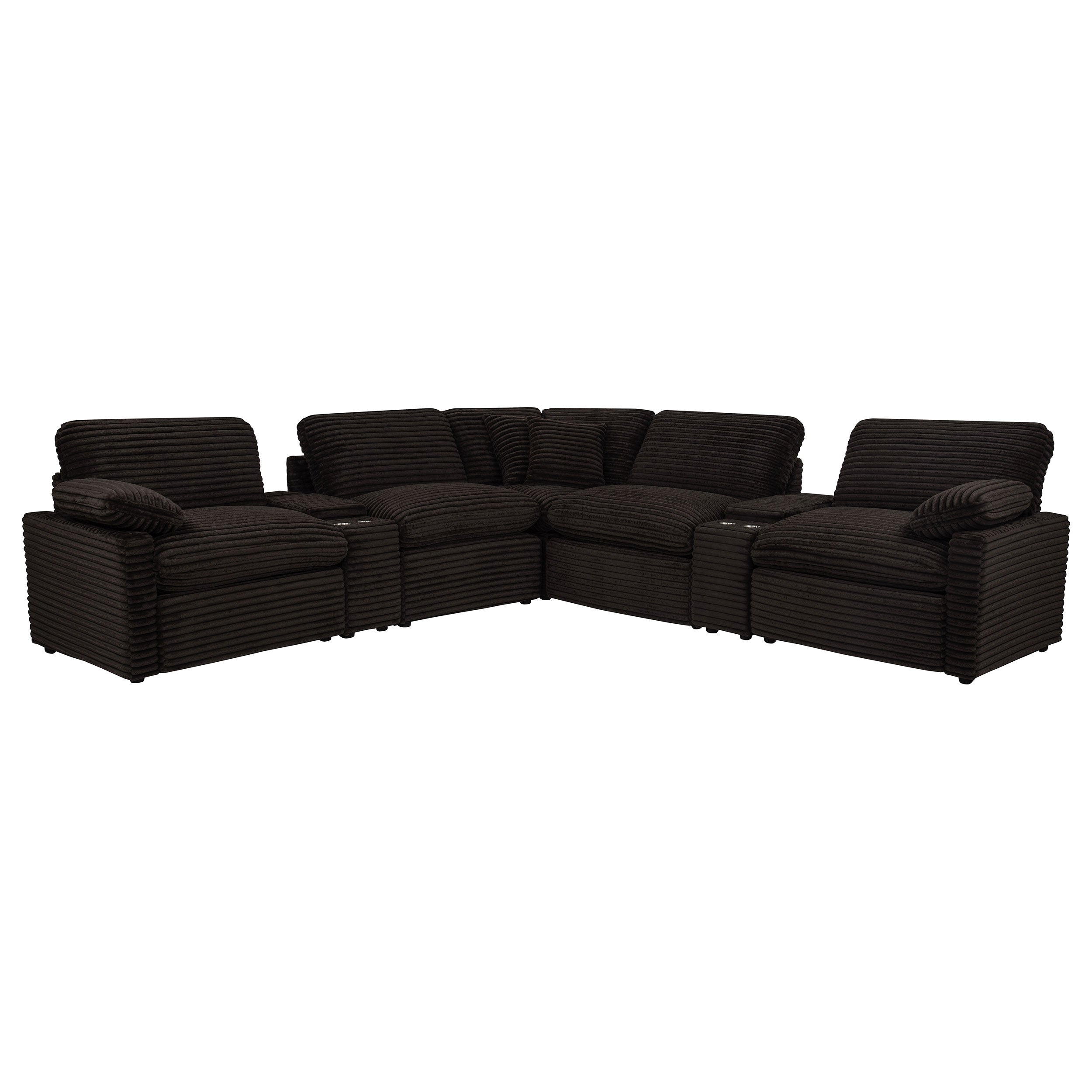 Collins 7-piece Modular Power Reclining Sectional Chocolate Brown — view 1