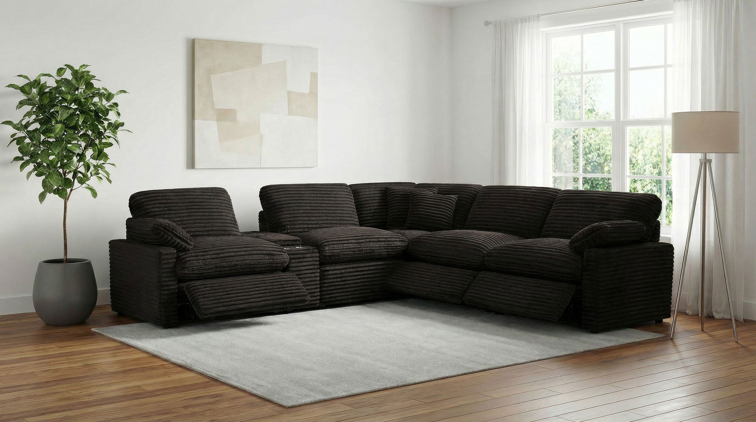 Collins 6-piece Modular Power Reclining Sectional Chocolate Brown — view 3