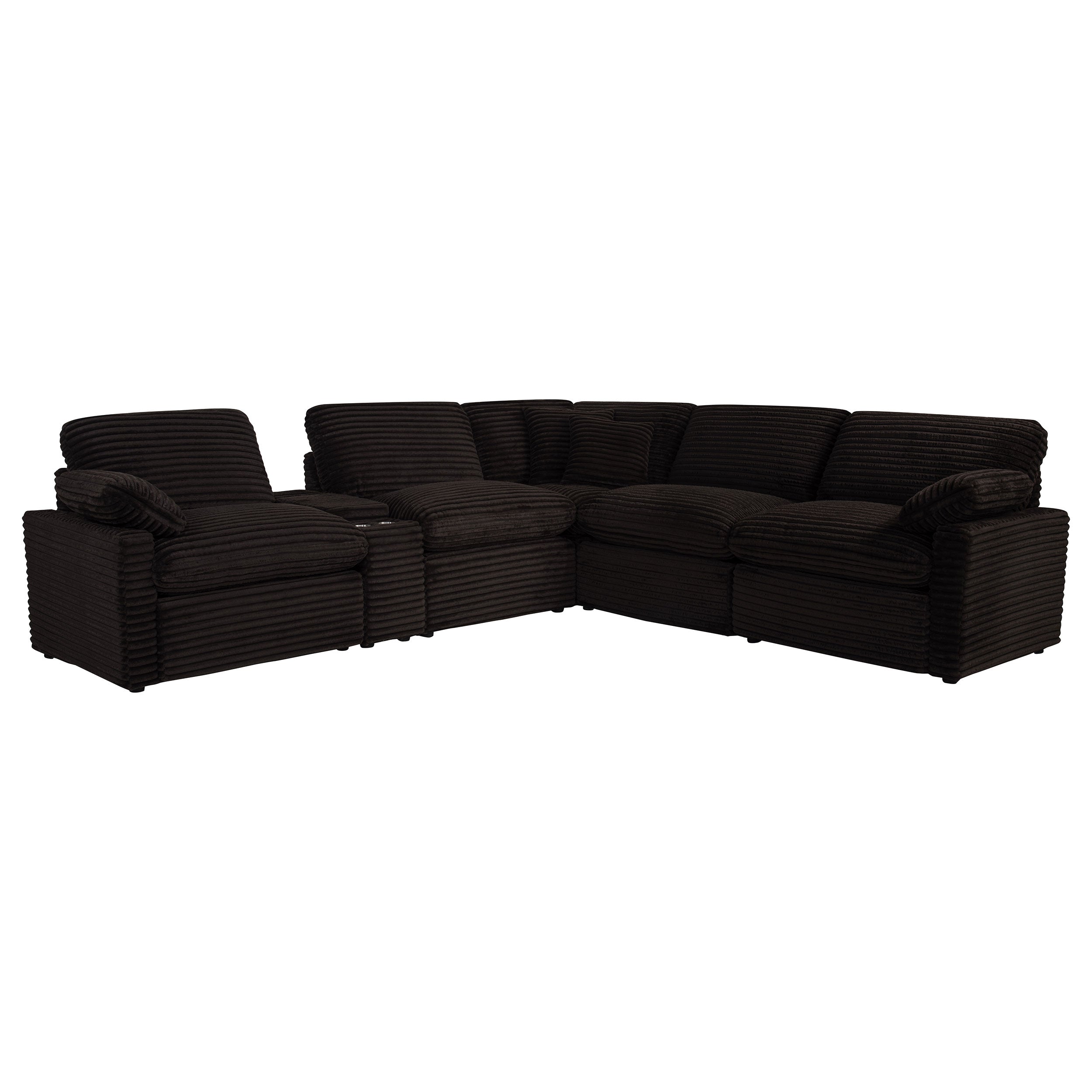 Collins 6-piece Modular Power Reclining Sectional Chocolate Brown — view 1