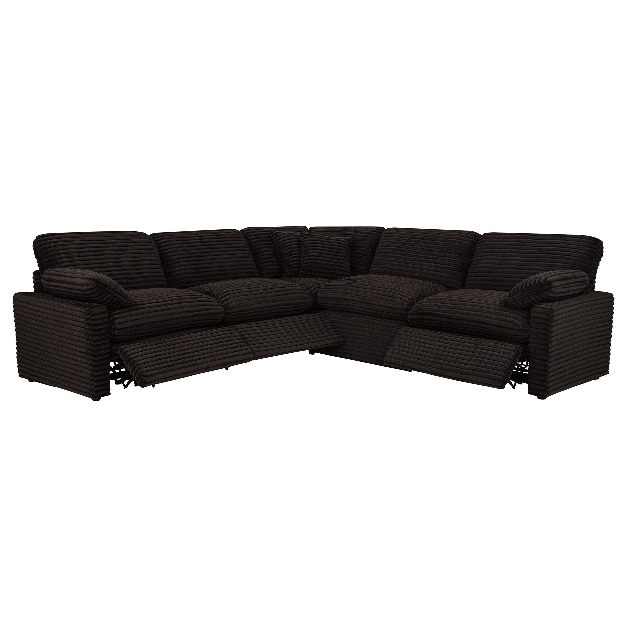 Collins 5-piece Modular Power Reclining Sectional Chocolate Brown — view 4