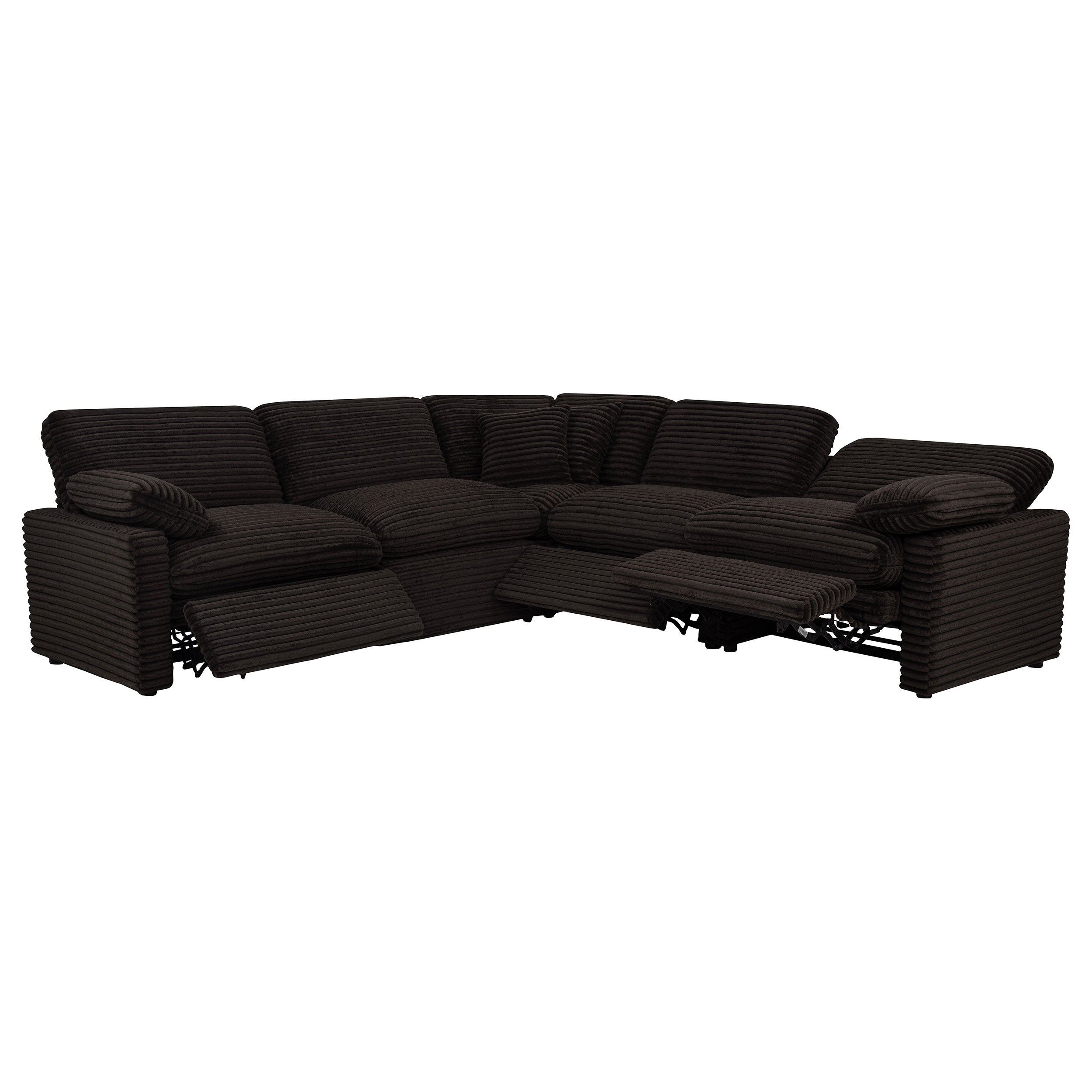 Collins 5-piece Modular Power Reclining Sectional Chocolate Brown — view 5