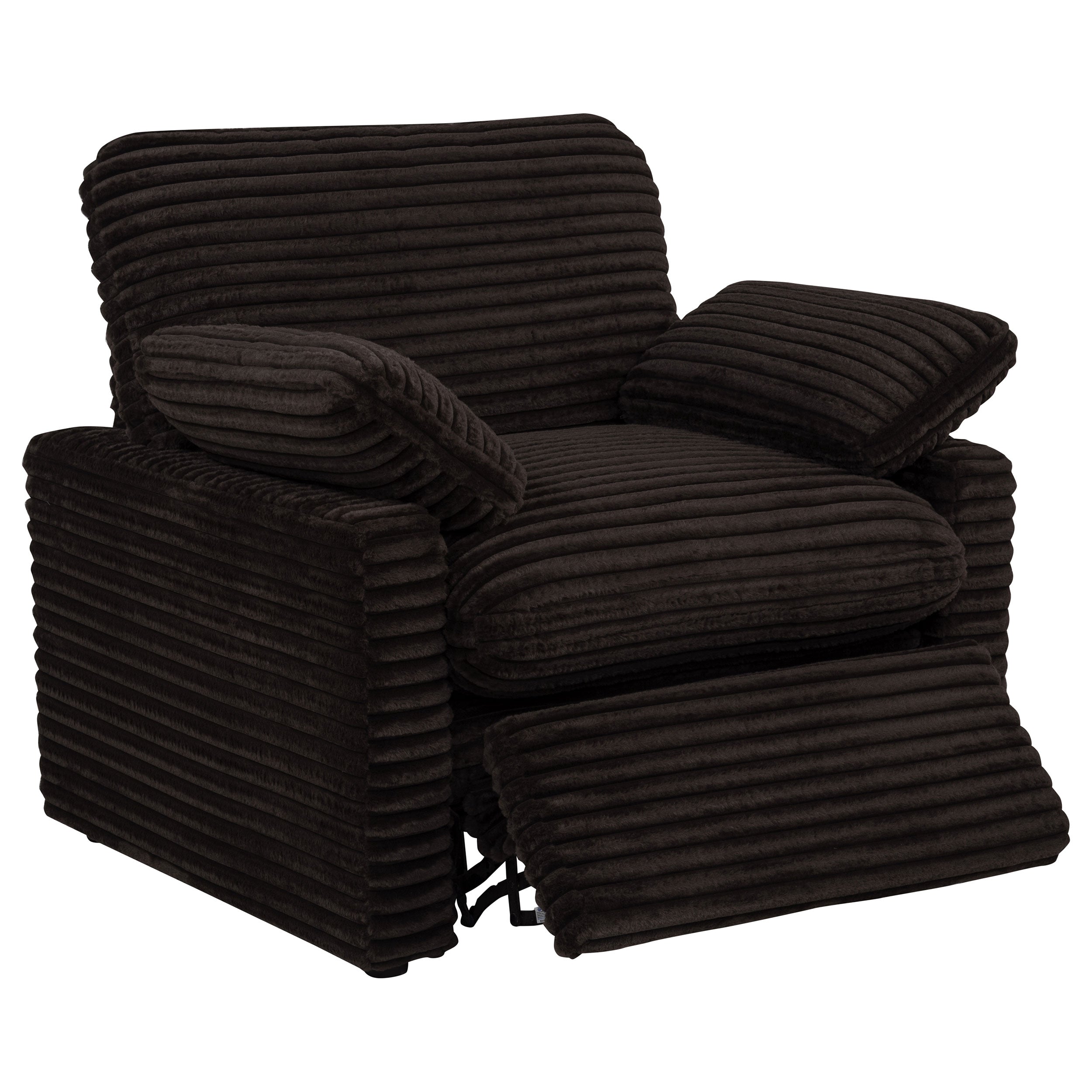 Collins Upholstered Power Recliner Chair Chocolate Brown — view 4