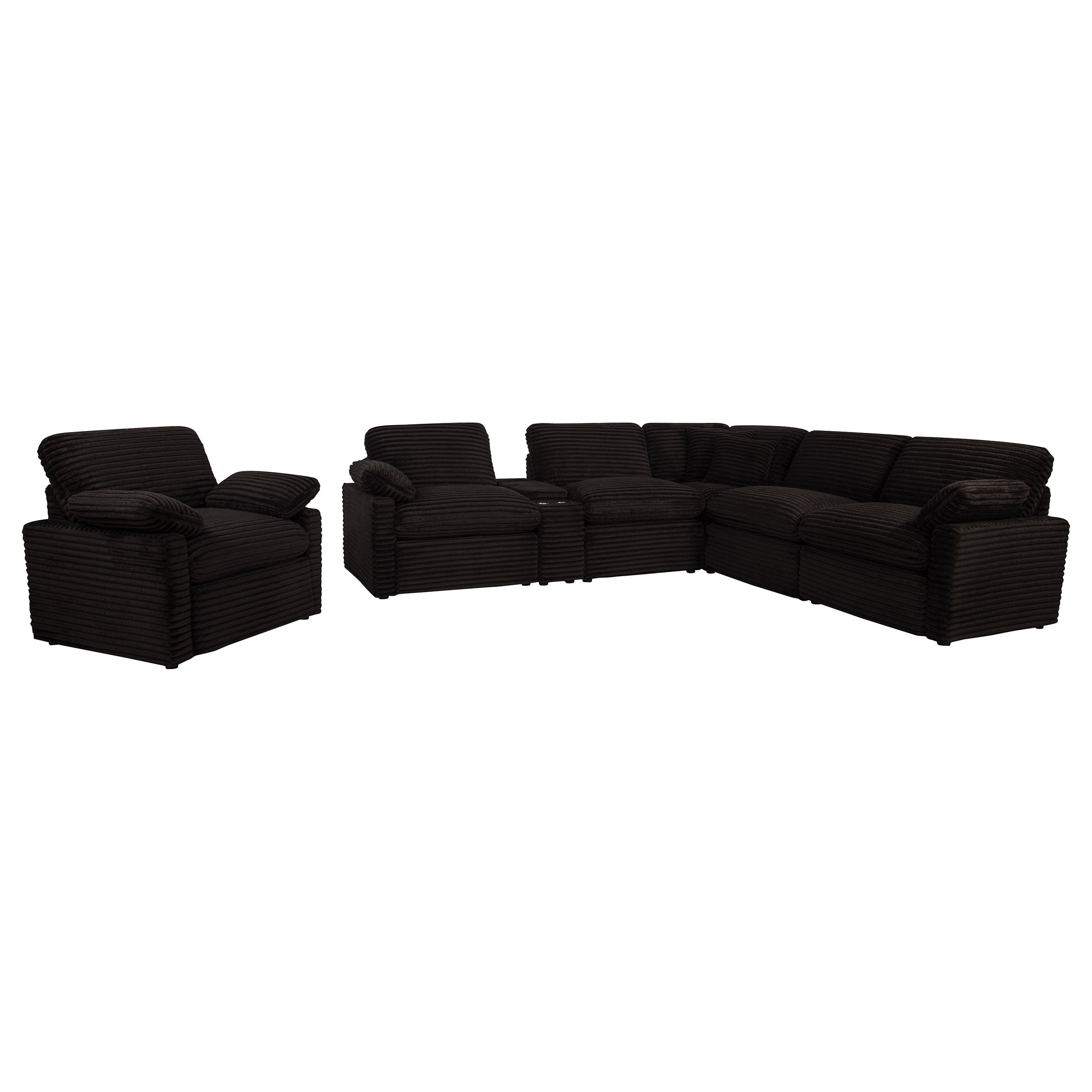 Collins Upholstered Power Recliner Chair Chocolate Brown — view 13