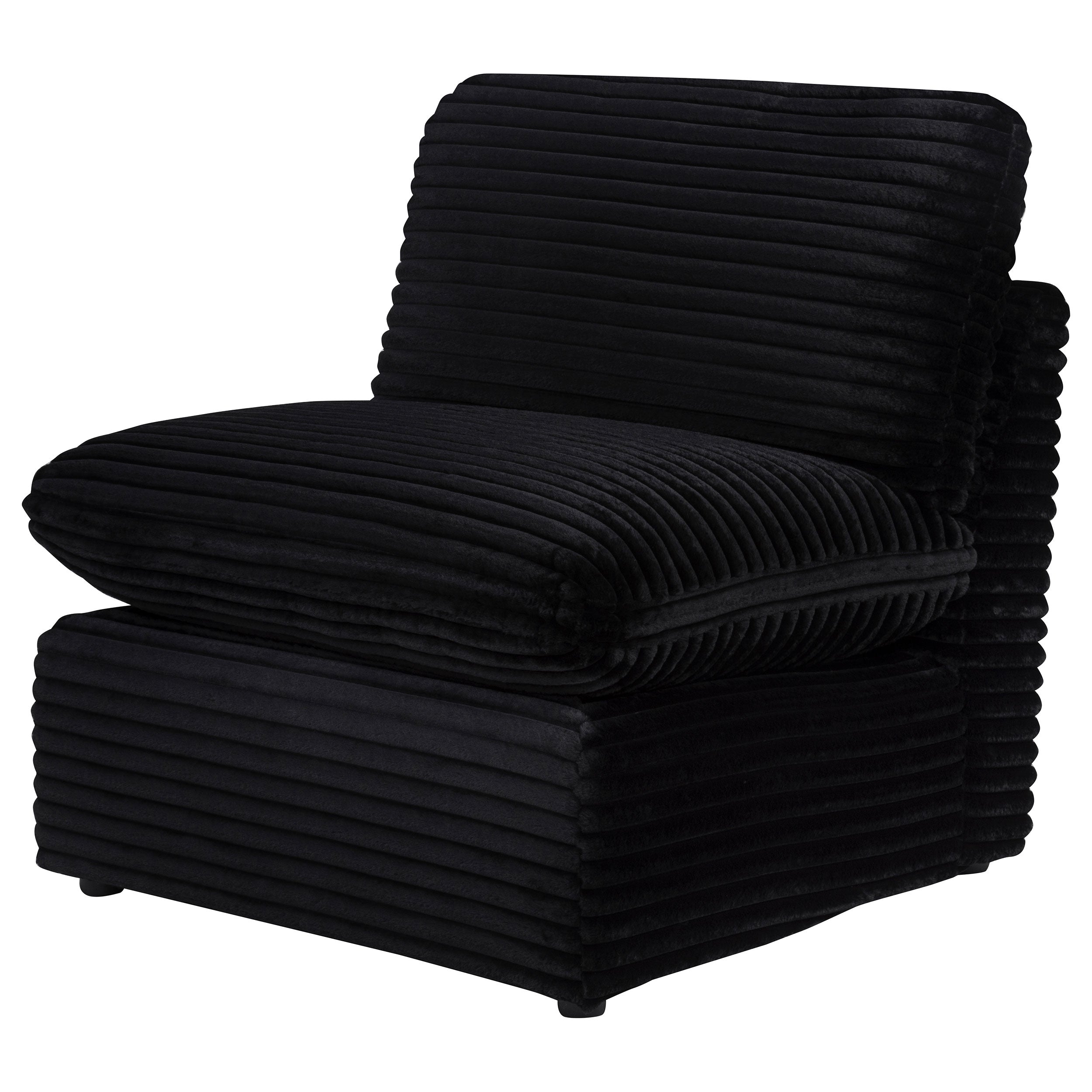 Collins Modular Armless Chair Black — view 3