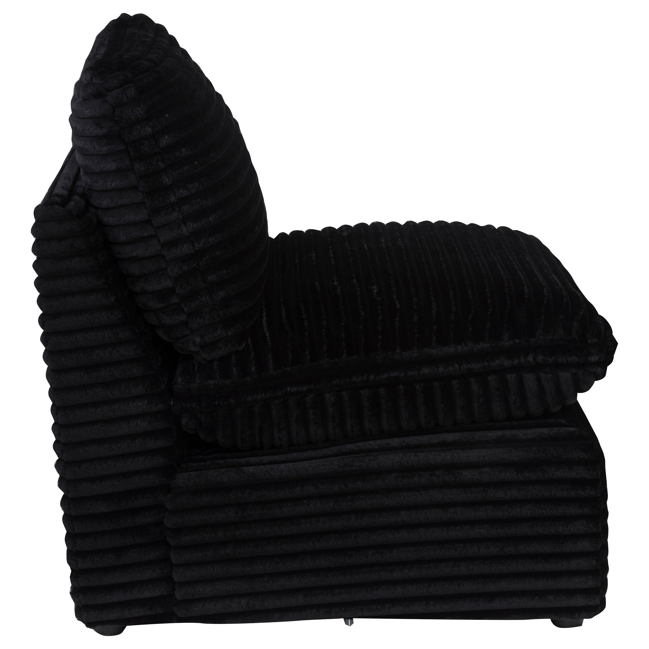Collins Modular Armless Chair Black — view 7