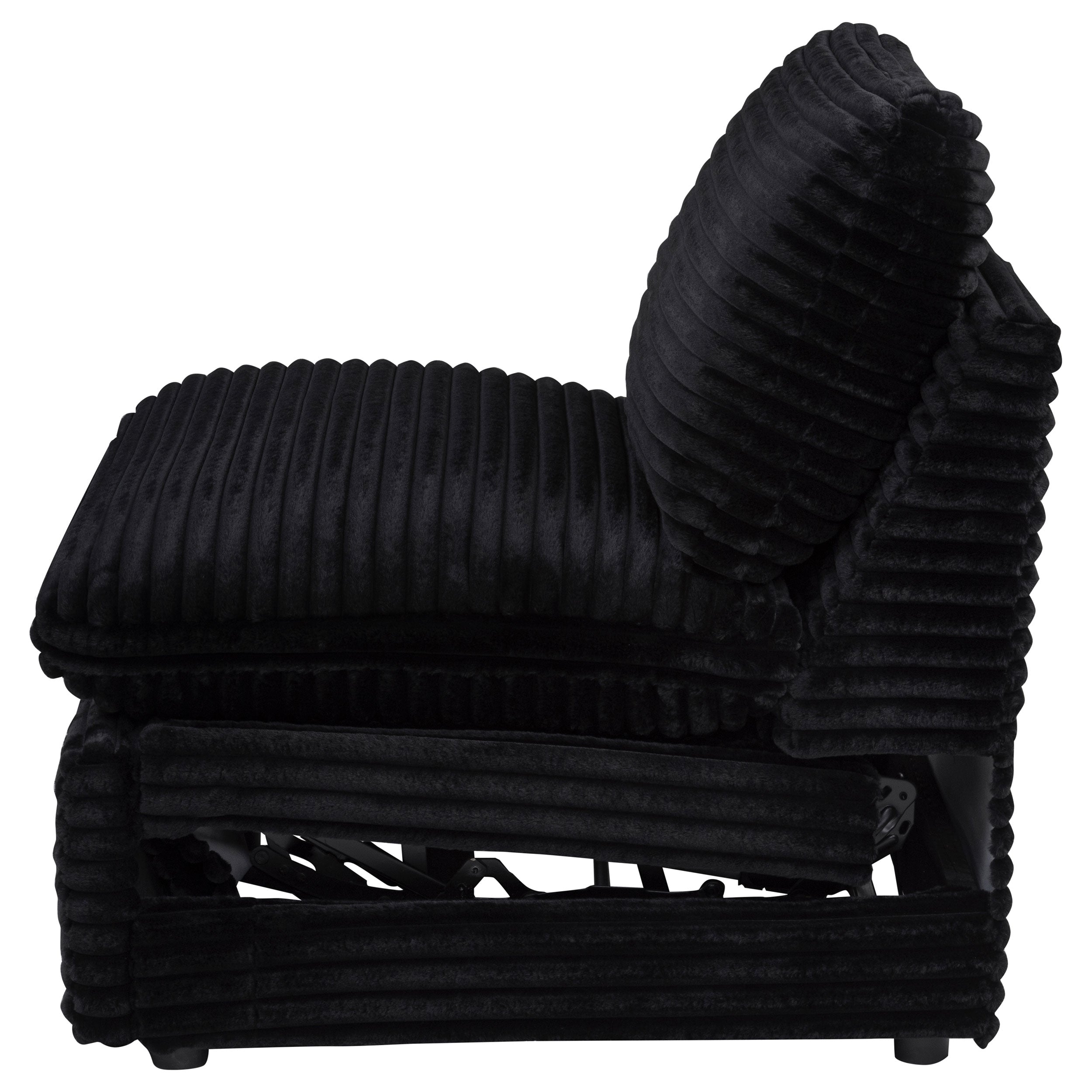 Collins Modular Power Armless Recliner Black — view 5