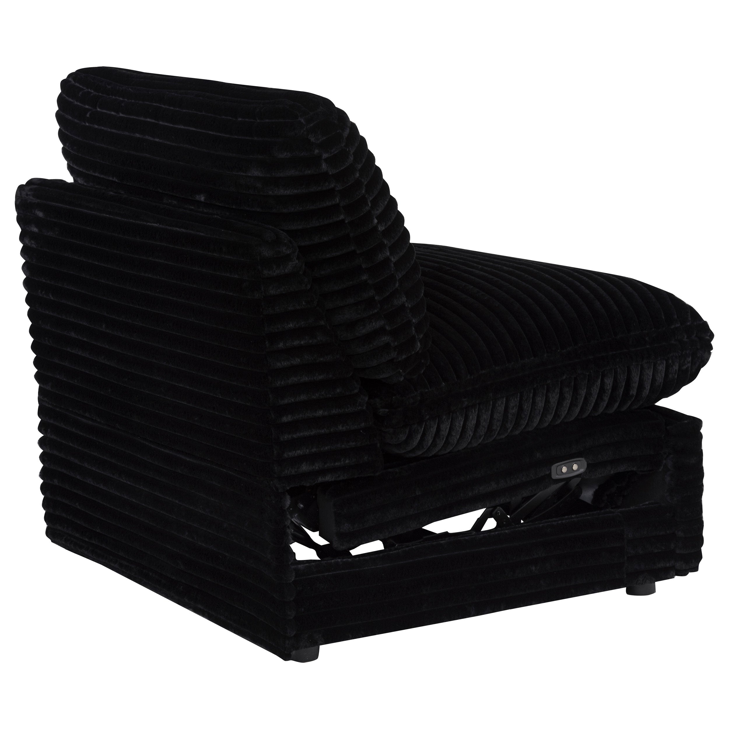 Collins Modular Power Armless Recliner Black — view 7