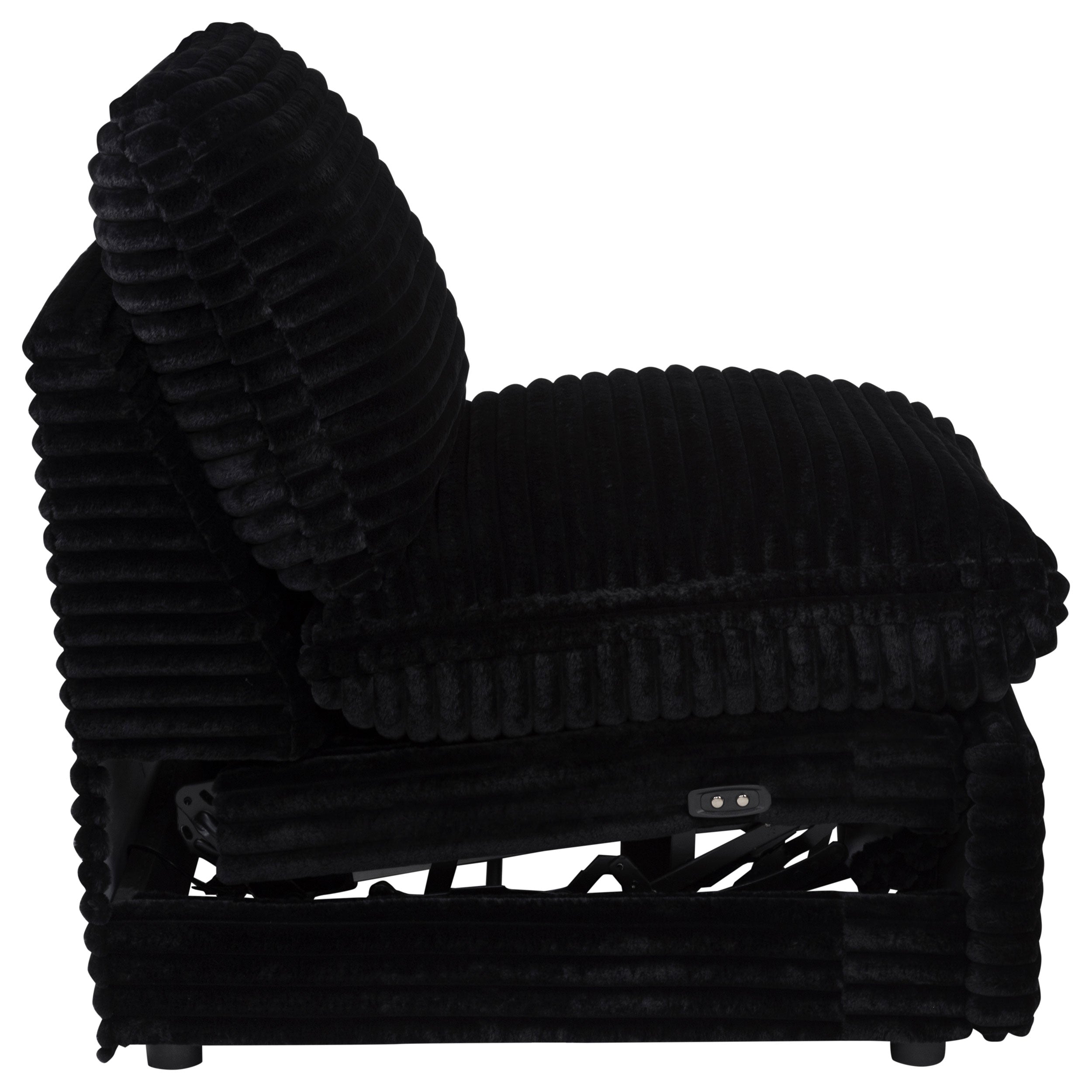 Collins Modular Power Armless Recliner Black — view 8
