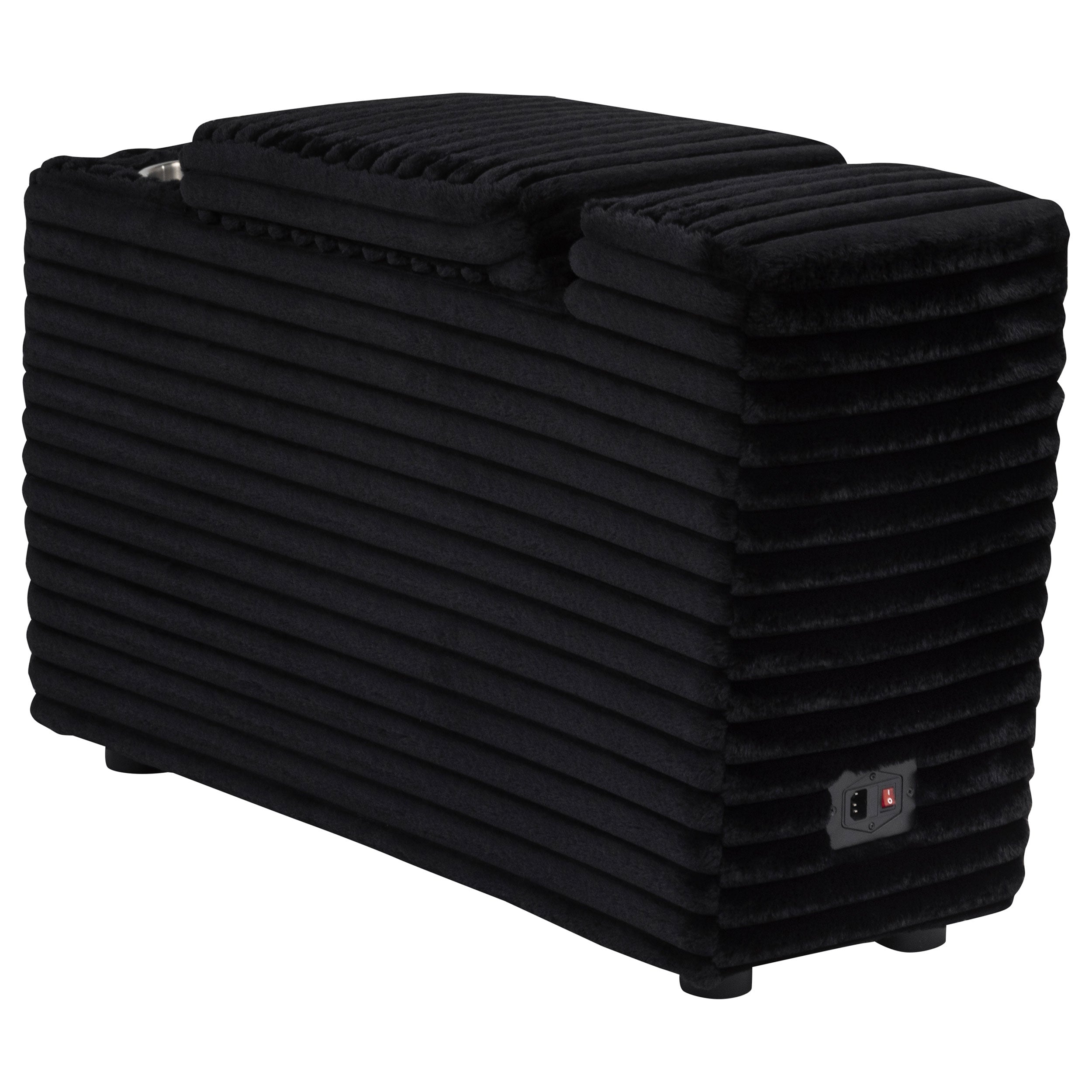 Collins Upholstered Modular Storage Console Black — view 6