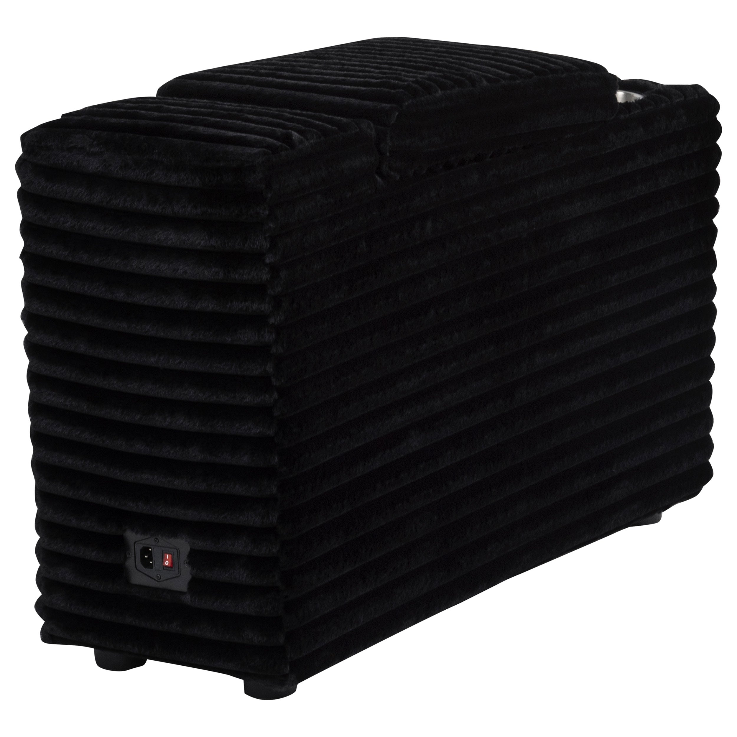 Collins Upholstered Modular Storage Console Black — view 7