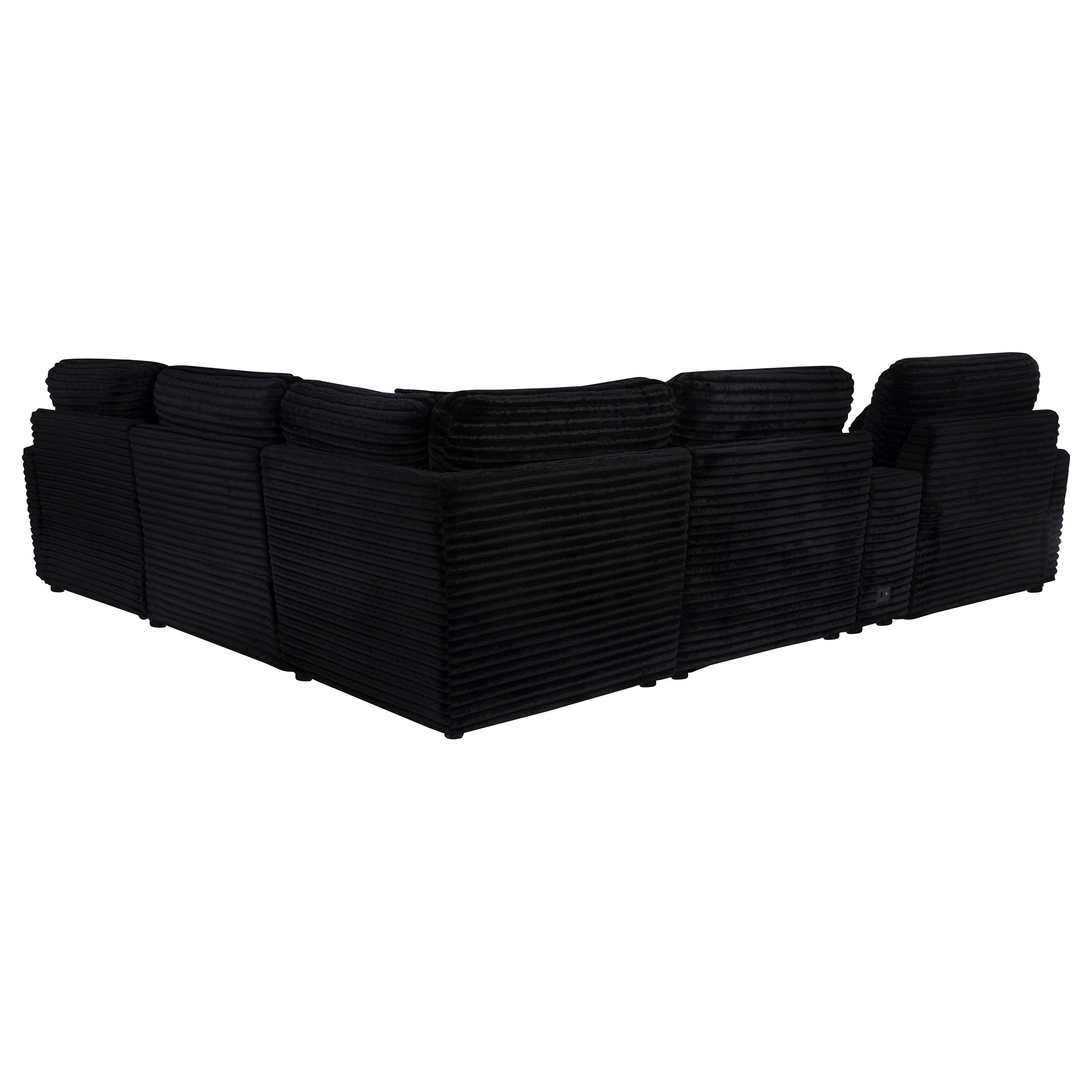 Collins 6-piece Modular Power Reclining Sectional Black — view 6