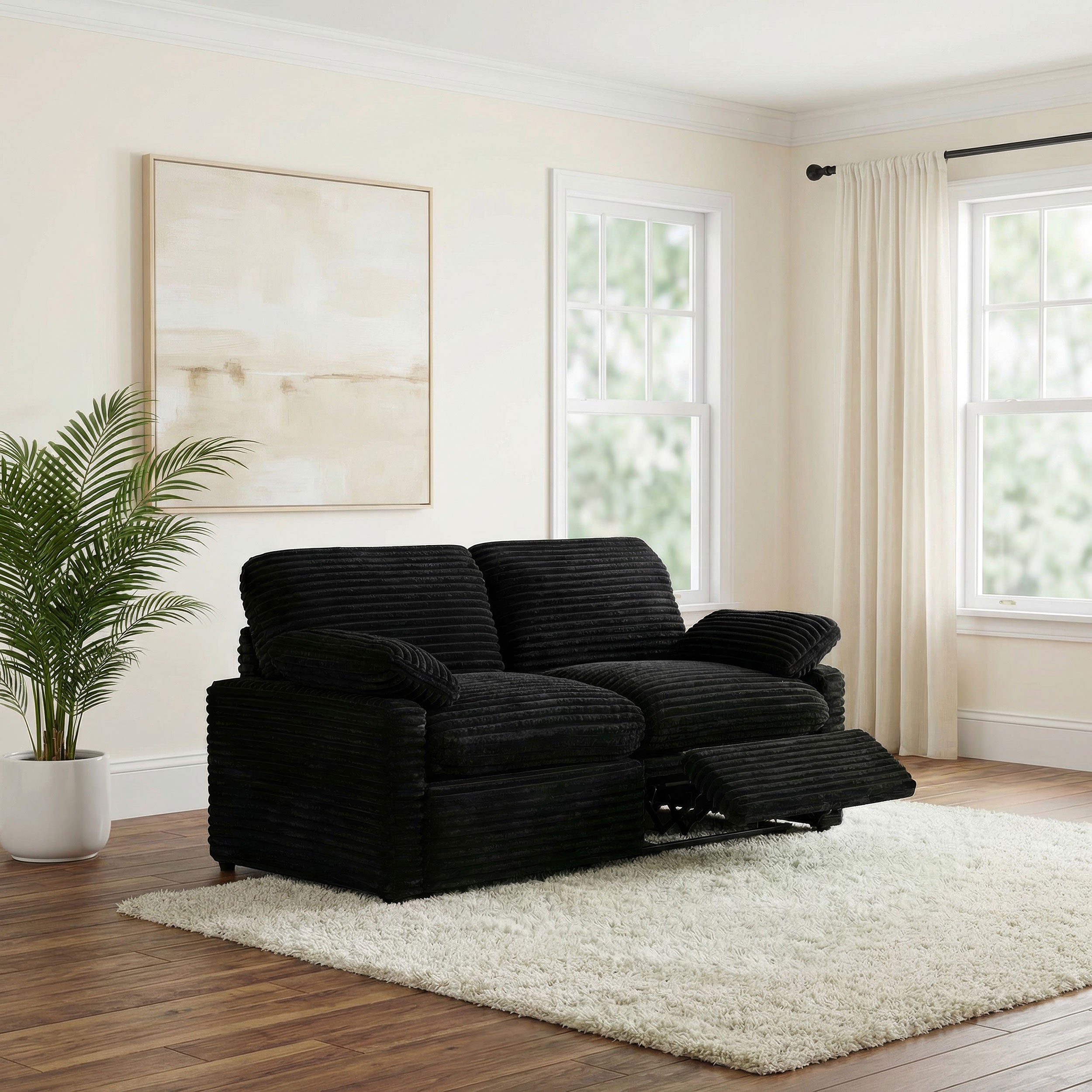 Collins Modular Power Loveseat Black — view 3