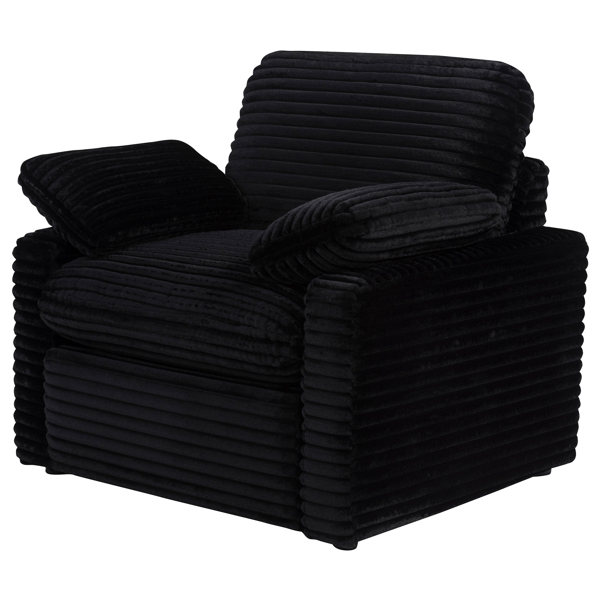 Collins Upholstered Power Recliner Chair Black — view 7