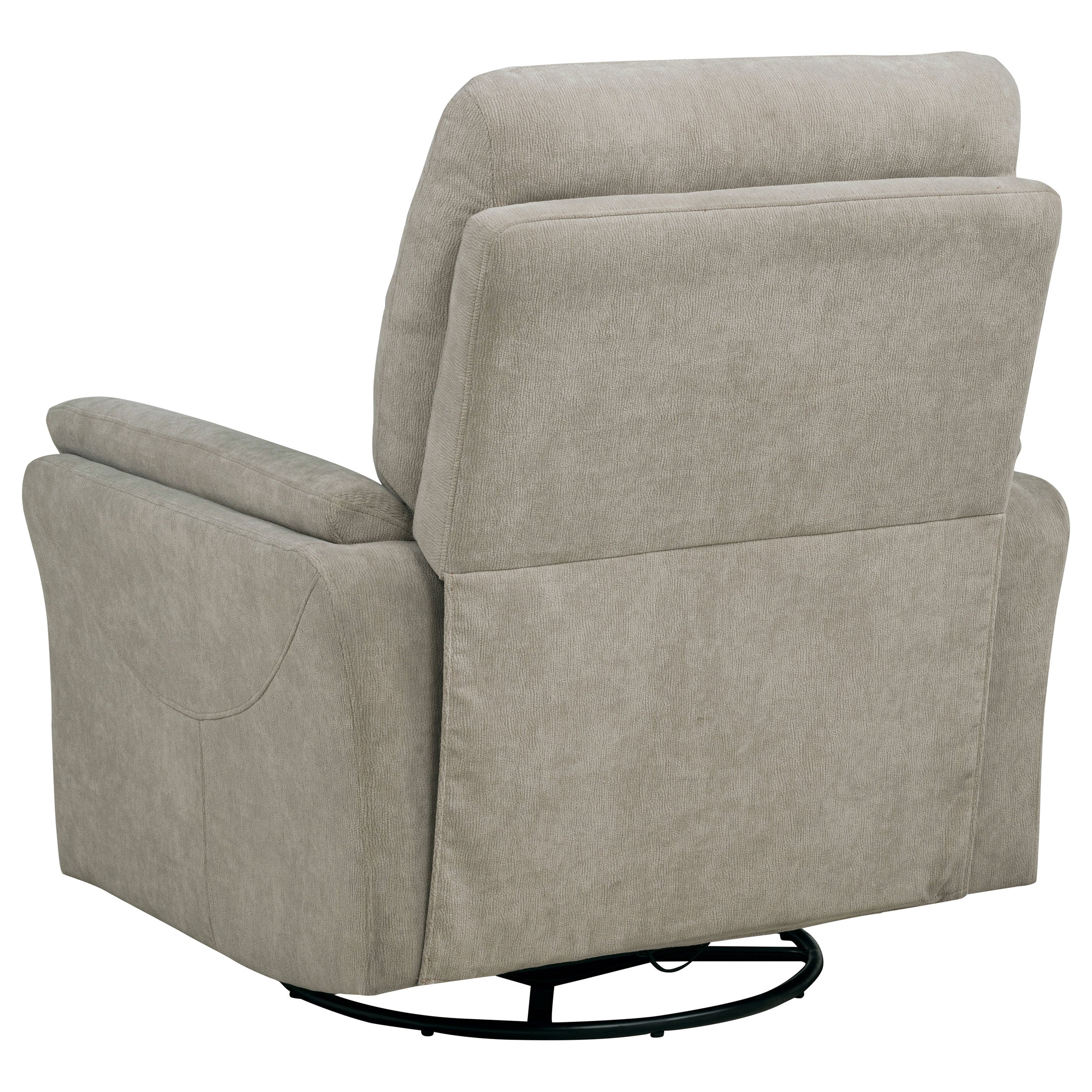 Adler Upholstered Power Swivel Glider Recliner Greige — view 7