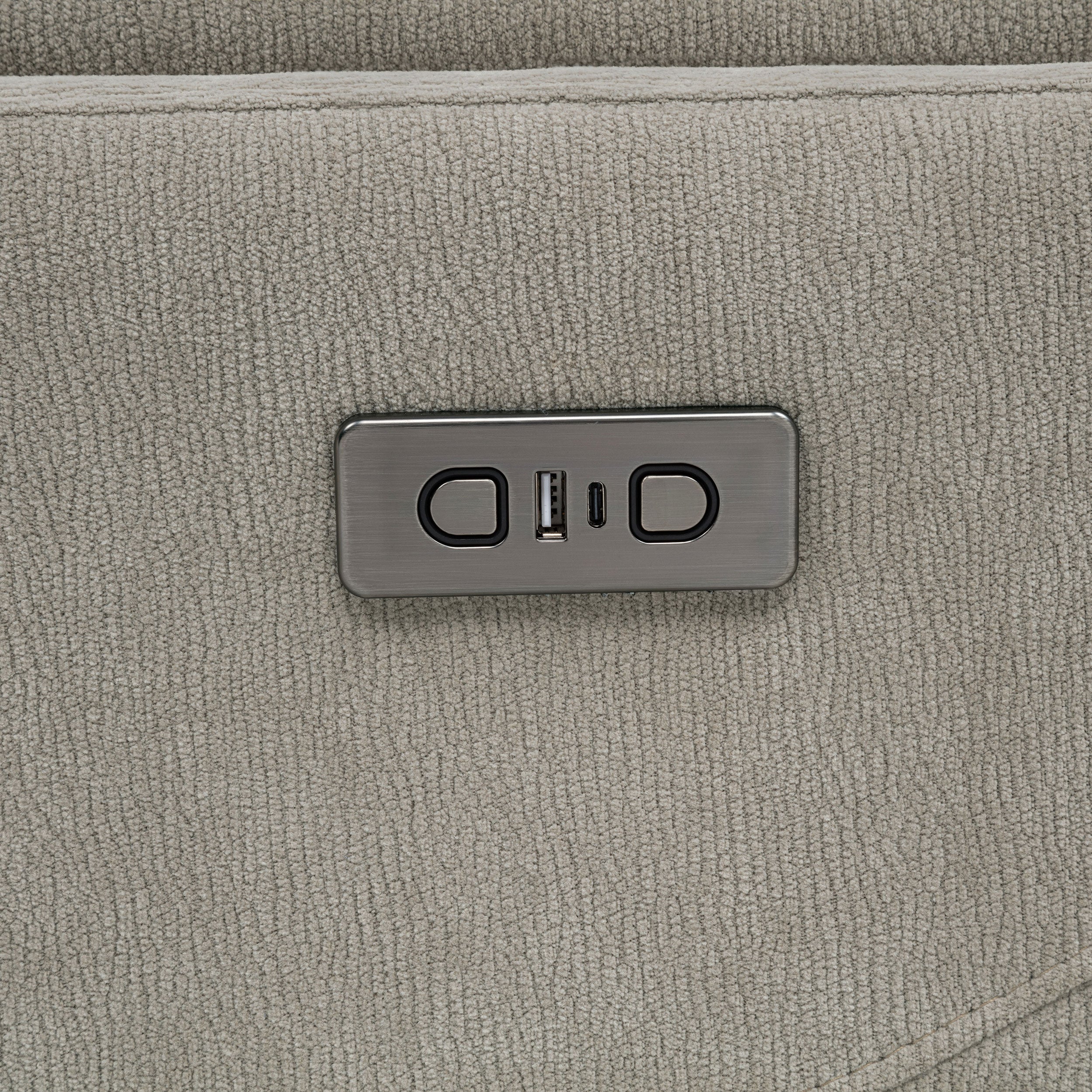 Adler Upholstered Power Swivel Glider Recliner Greige — view 9