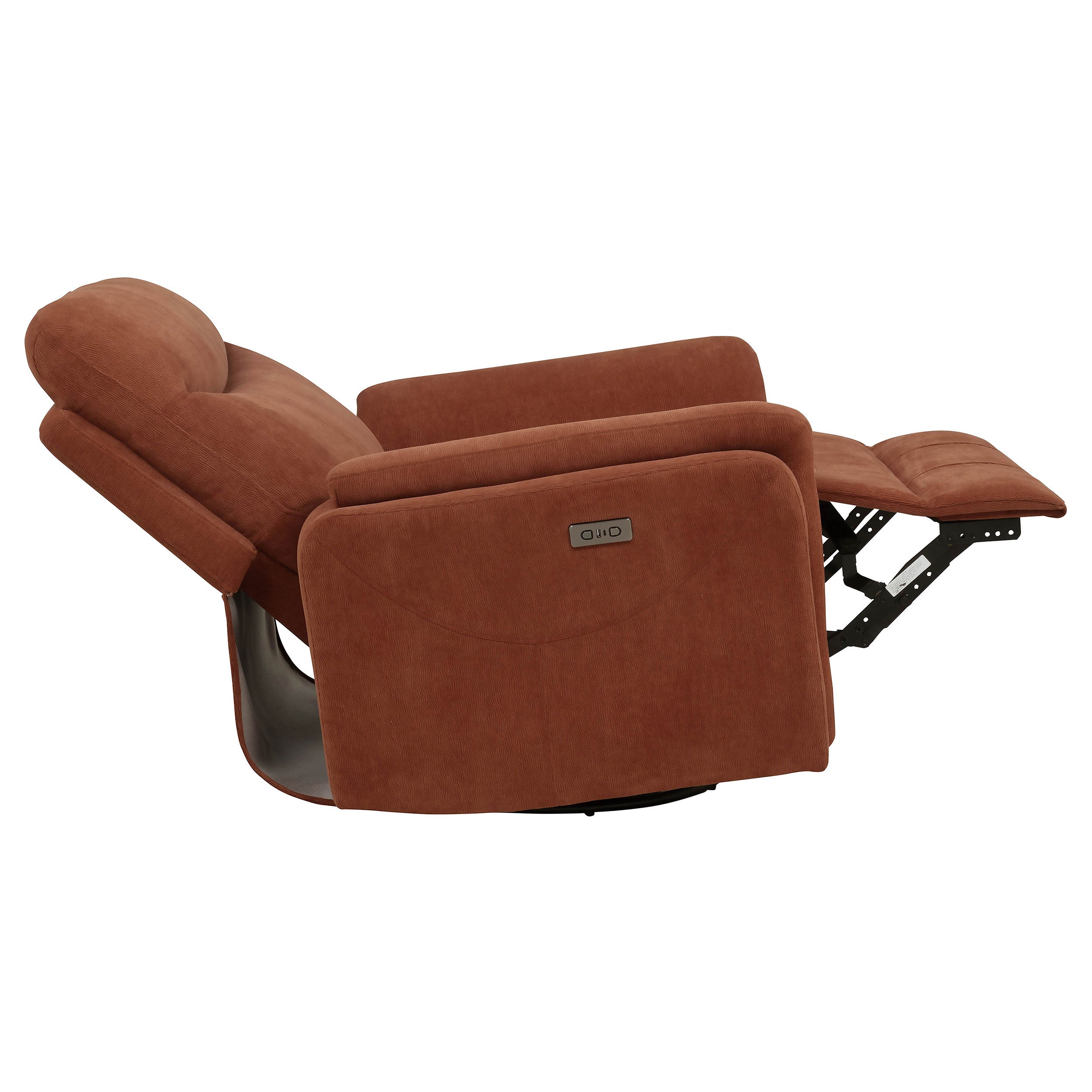 Adler Upholstered Power Swivel Glider Recliner Rust — view 8