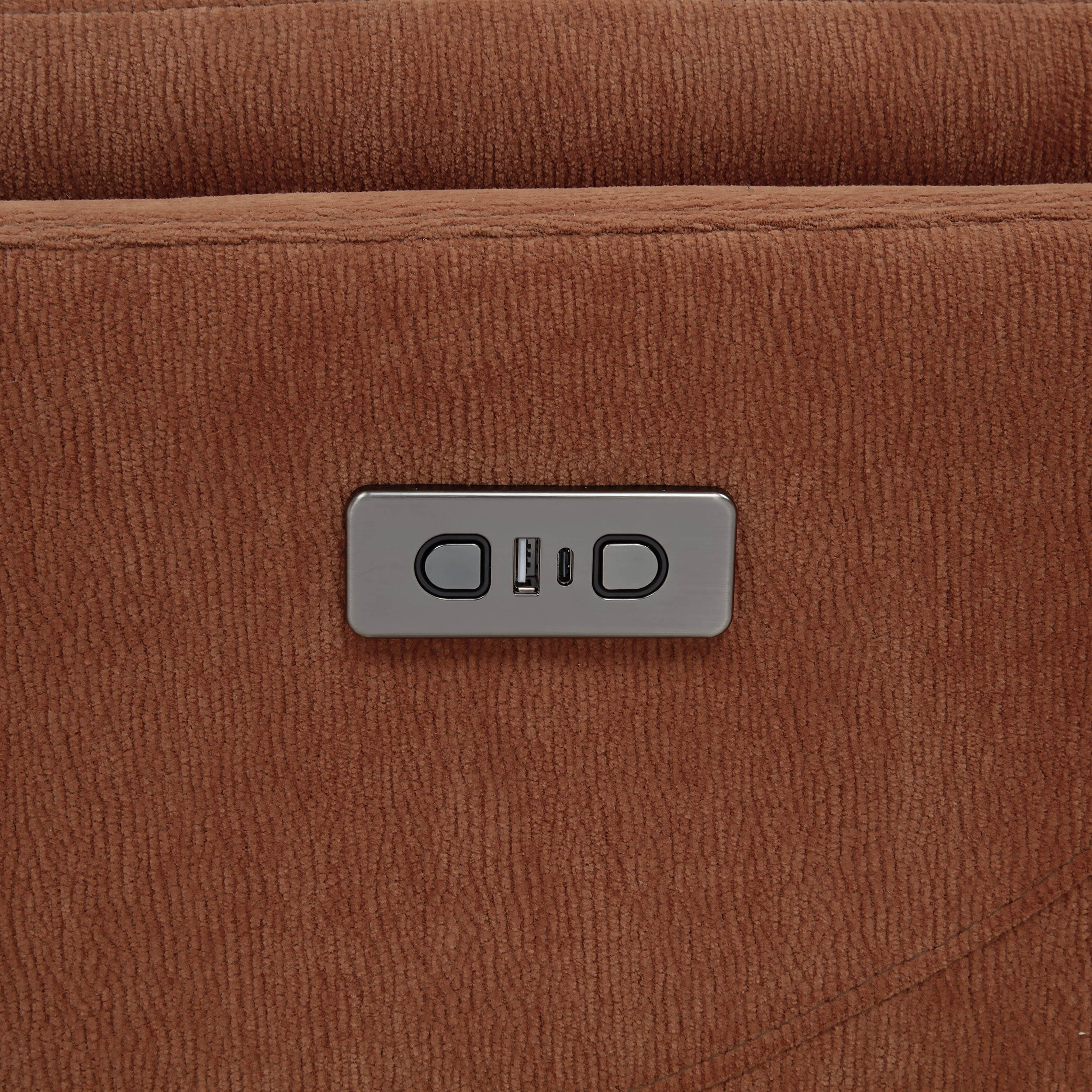 Adler Upholstered Power Swivel Glider Recliner Rust — view 9