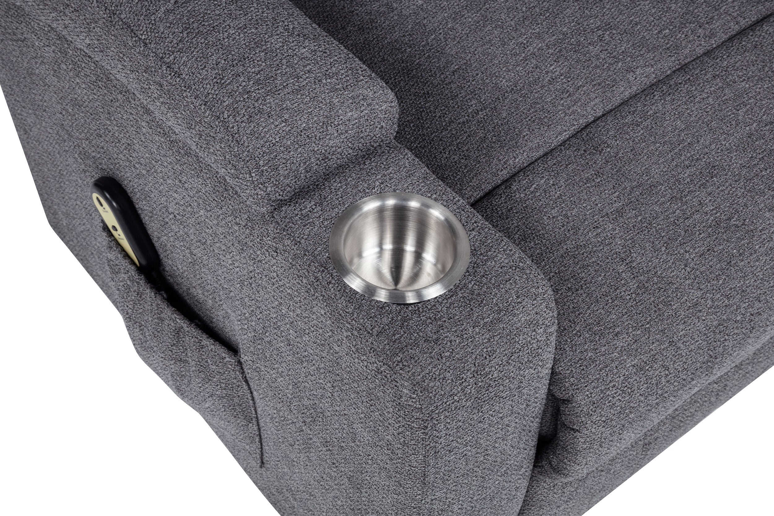 Louie Chenille Upholstered Power Lift Massage Chair Grey — view 11