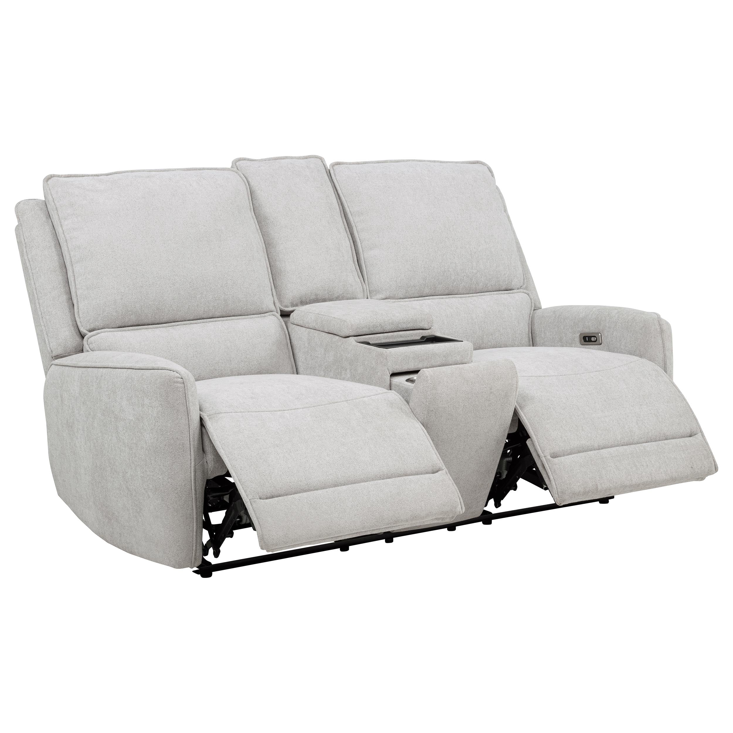 Sylmar 2-piece Chenille Power Reclining Sofa Set Dove Grey — view 8