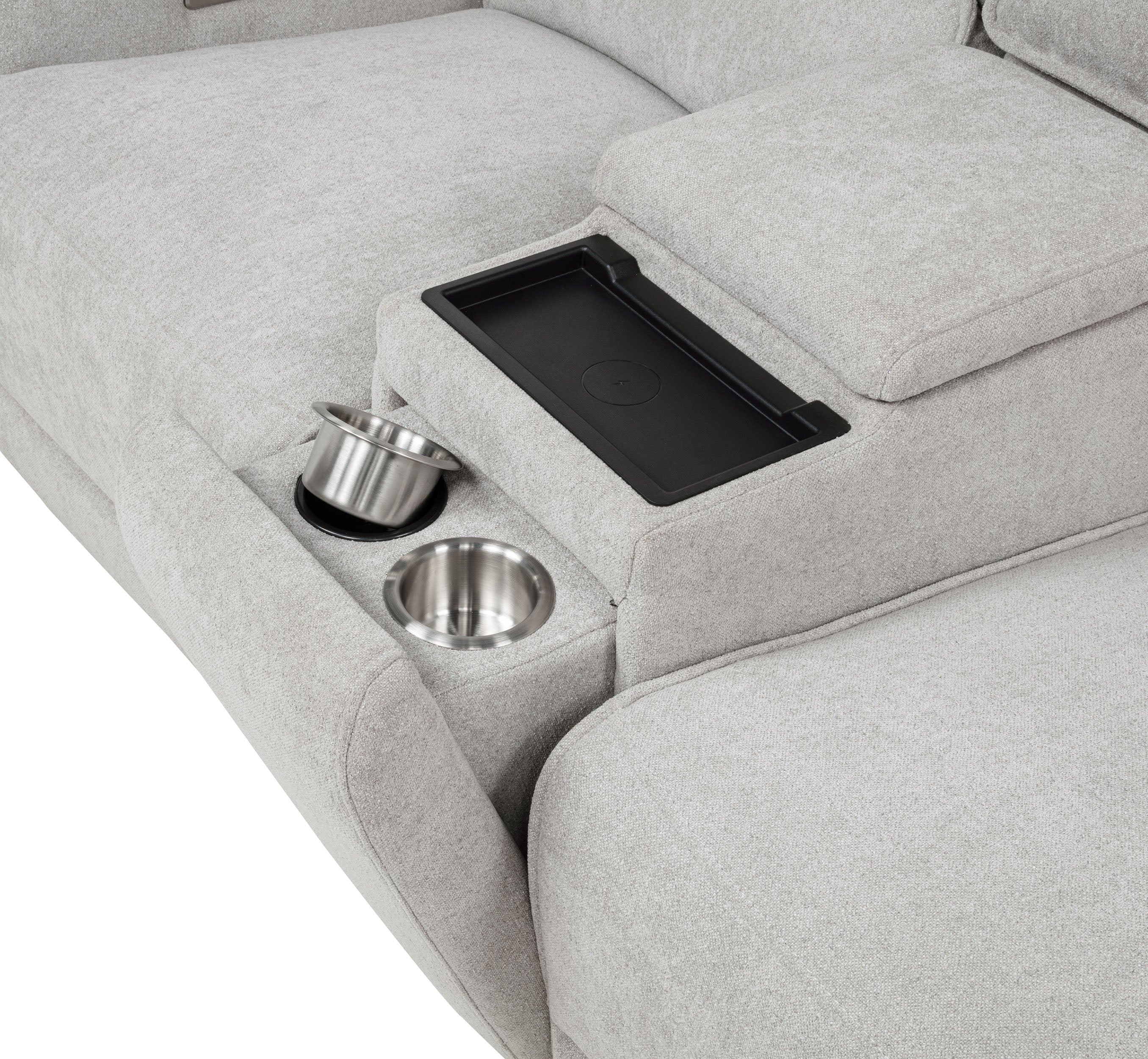 Sylmar 2-piece Chenille Power Reclining Sofa Set Dove Grey — view 11