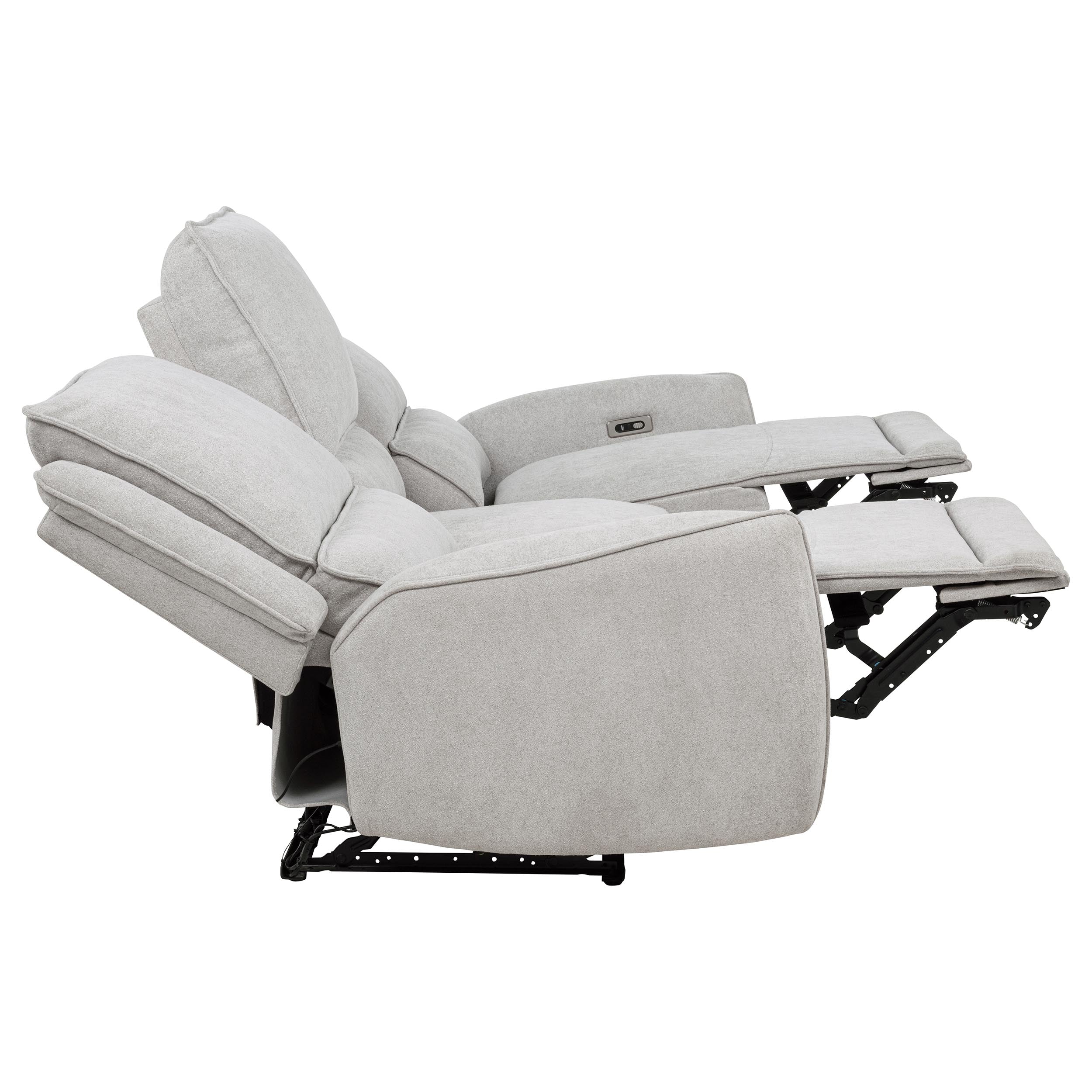 Sylmar Chenille Upholstered Power Reclining Sofa Dove Grey — view 11