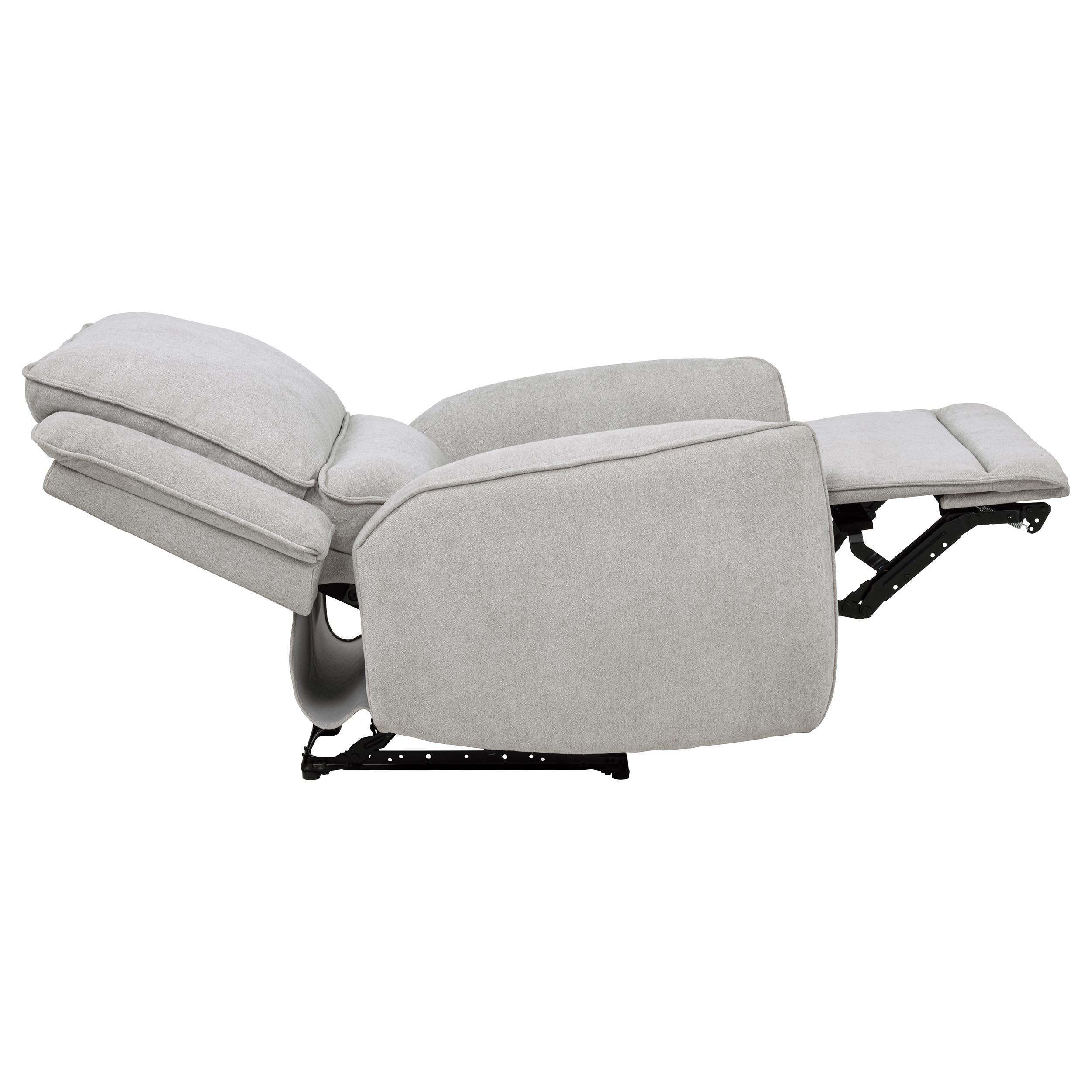 Sylmar Chenille Upholstered Power Recliner Dove Grey — view 9