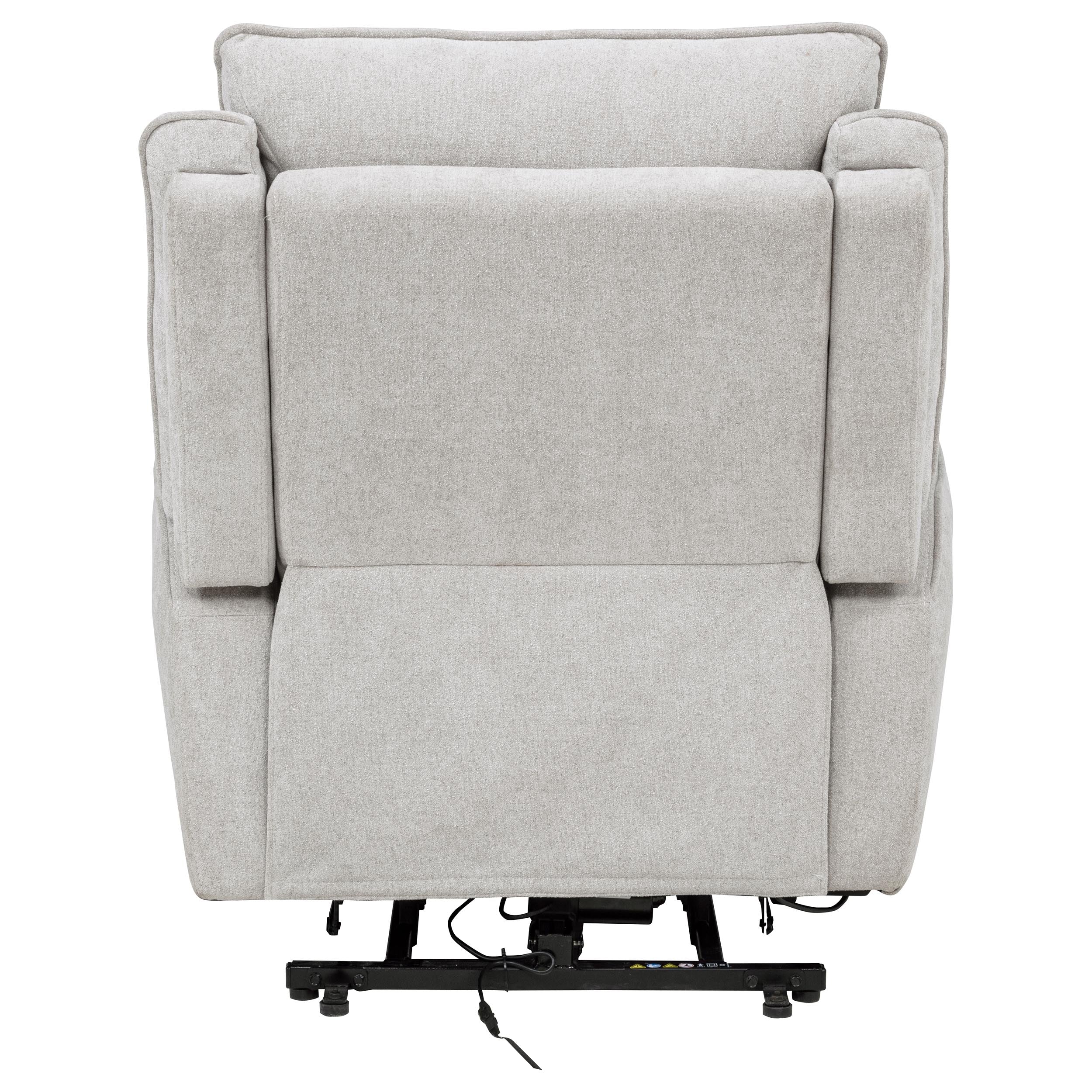Sylmar Chenille Upholstered Dual Power Lift Recliner Dove Grey — view 8