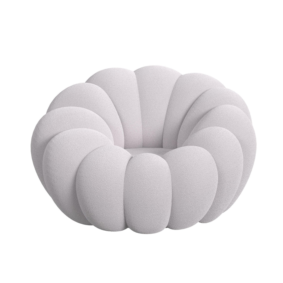 Bubble Swivel Chair And Ottoman in Light Gray by Elements International, view 9